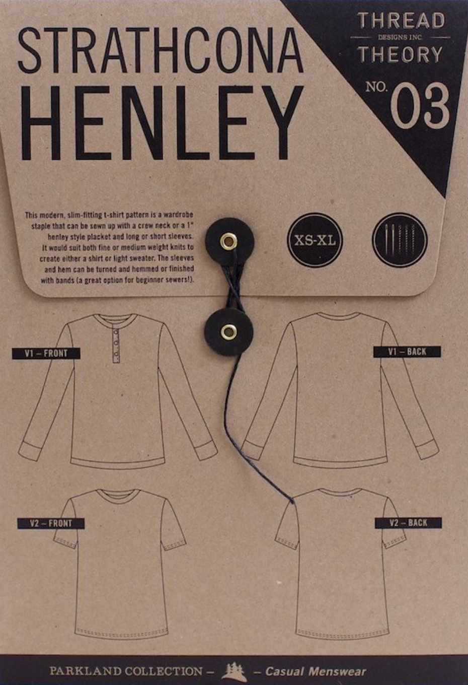 Thread Theory, Strathcoma Henley Tee-Pattern-Flying Bobbins Haberdashery