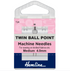 Hemline Ball Point Twin Needle, Medium 4mm-Needles-Flying Bobbins Haberdashery