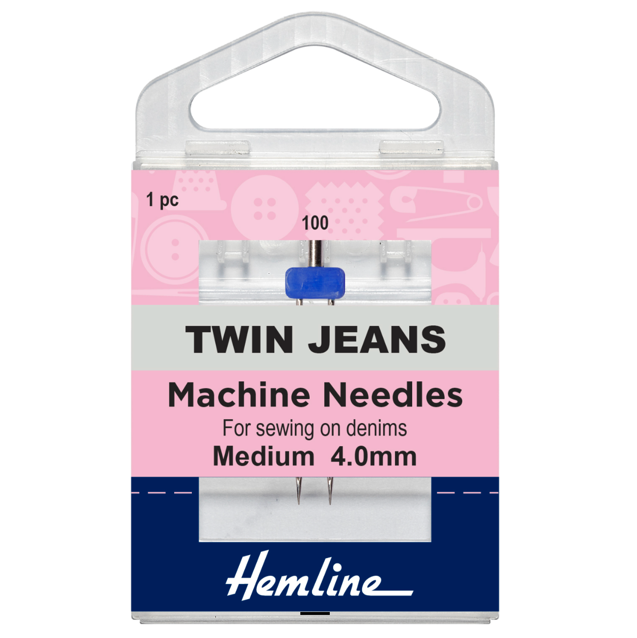 Hemline Jeans Twin Needle, Heavy 4mm-Needles-Flying Bobbins Haberdashery