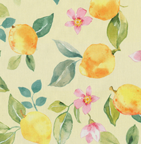 Cotton Poplin in Lemon Blossom, £16.50 p/m-Cotton Fabric-Flying Bobbins Haberdashery