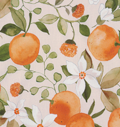 Cotton Poplin in Orange Blossom, £16.50 p/m-Cotton Fabric-Flying Bobbins Haberdashery