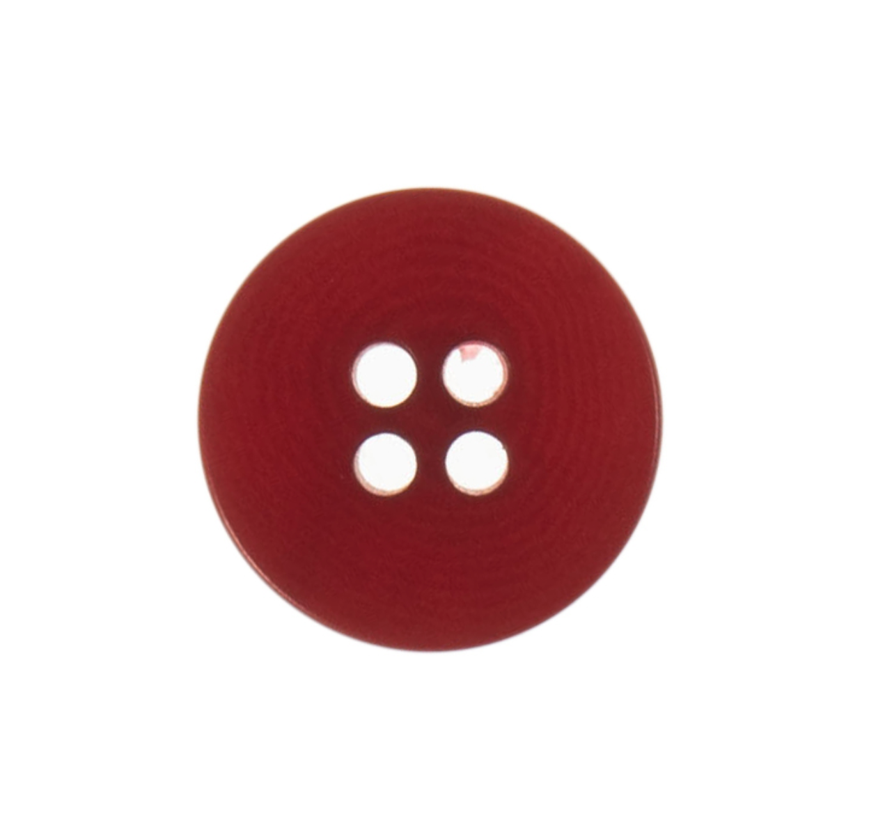 4-Hole, 15mm - Eco-Conscious, Corozo Button, Red-Button-Flying Bobbins Haberdashery