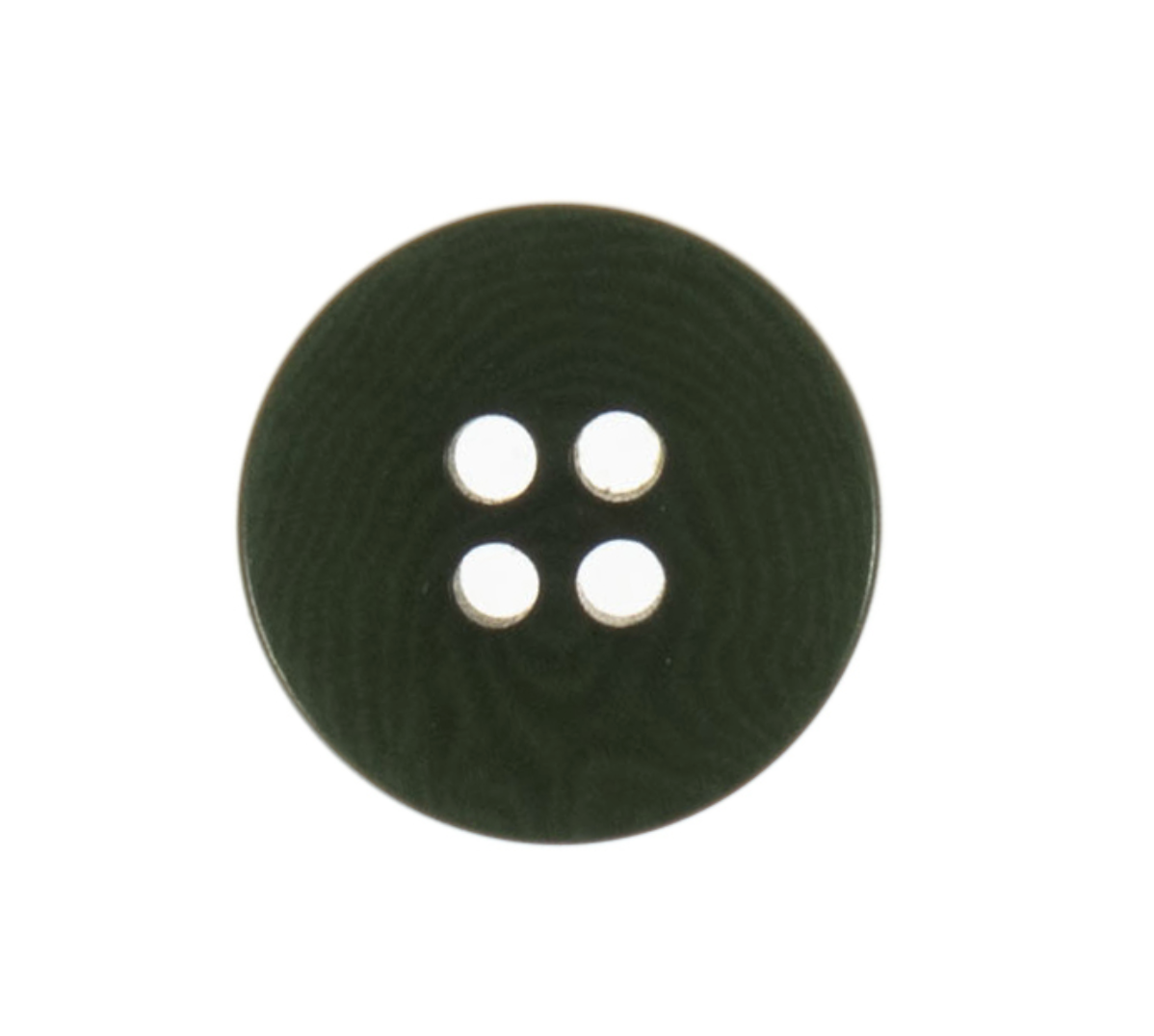 4-Hole, 15mm - Eco-Conscious, Corozo Button, Khaki-Button-Flying Bobbins Haberdashery