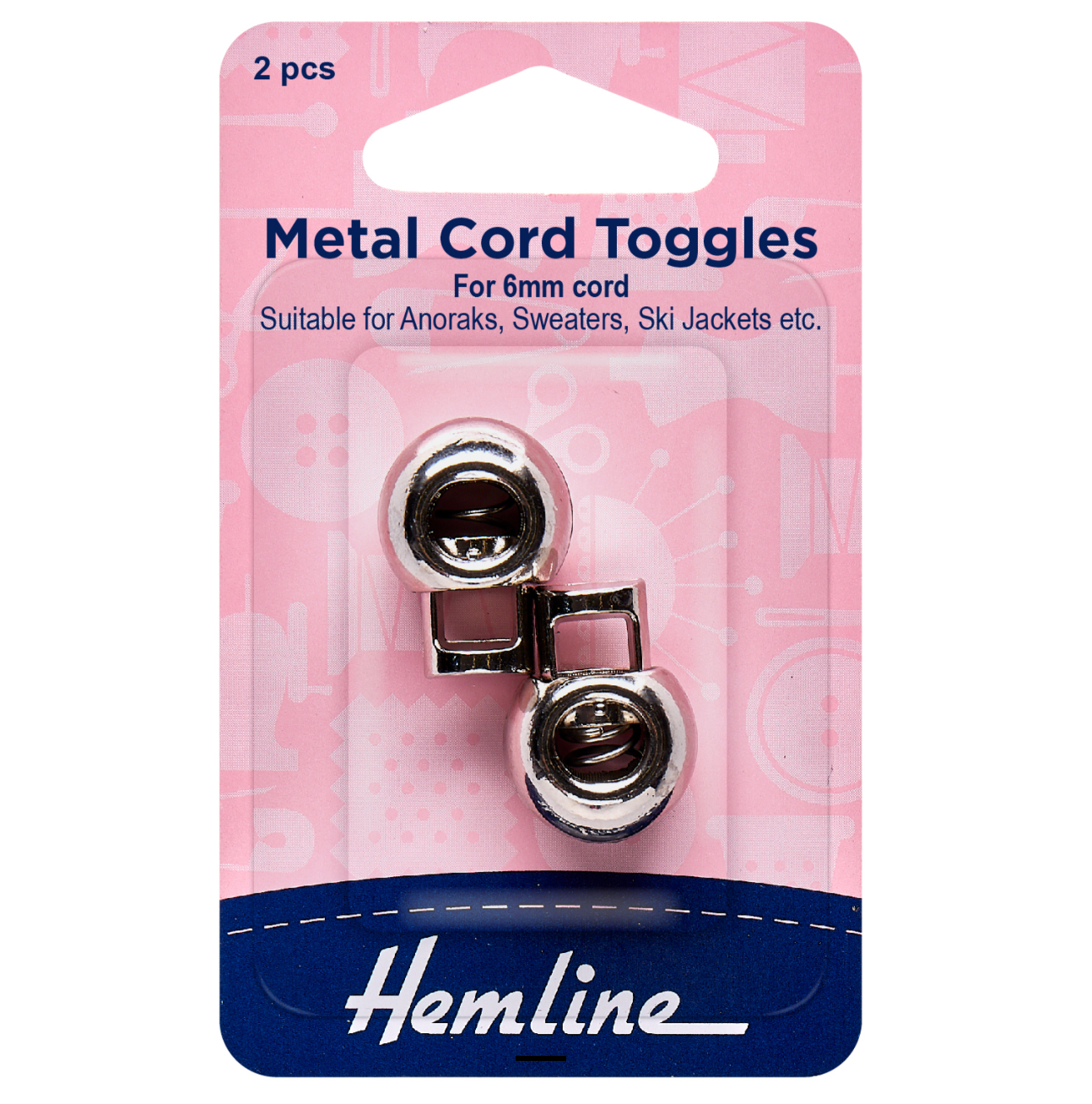 Hemline Cord Toggles in Gunmetal-Trim-Flying Bobbins Haberdashery