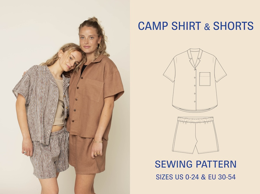 Wardrobe by Me, Camp Shirt & Shirts Set-Pattern-Flying Bobbins Haberdashery
