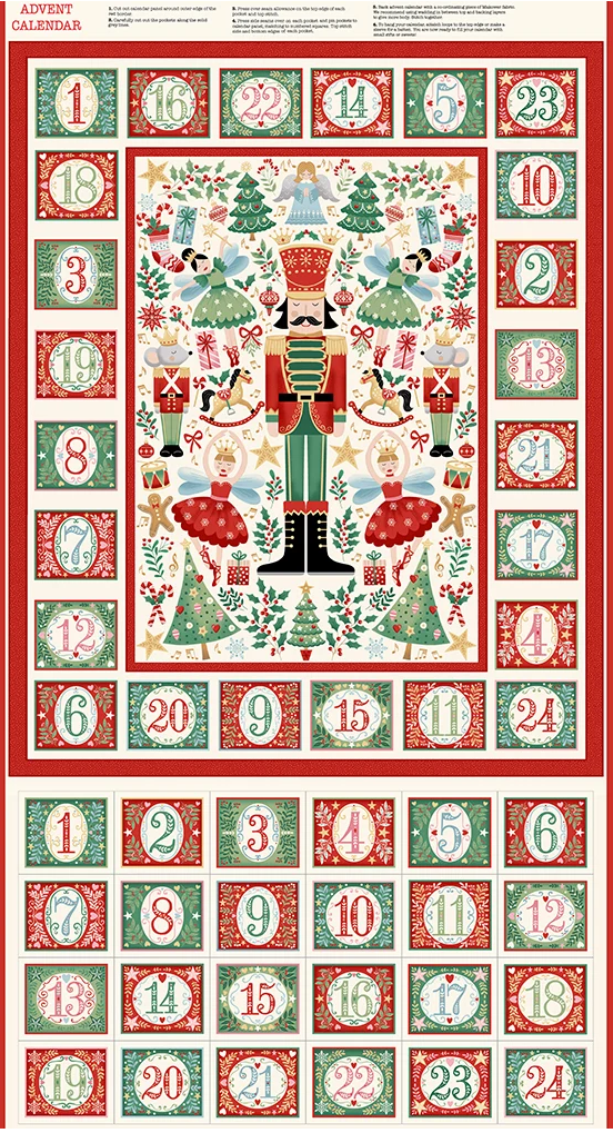 Advent Calendar Kit - Nutcracker-Cotton-Flying Bobbins Haberdashery