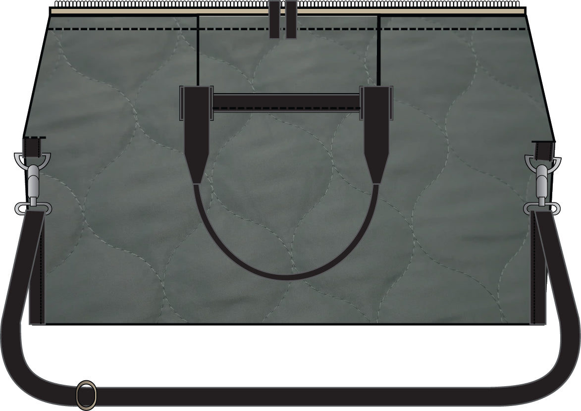 The Flying Bobbins Weekender Bag Kit - Quilted Edition in Sage-Sewing Kit-Flying Bobbins Haberdashery