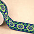 Jacquard Trim - Rosettes in Blue-Trims-Flying Bobbins Haberdashery