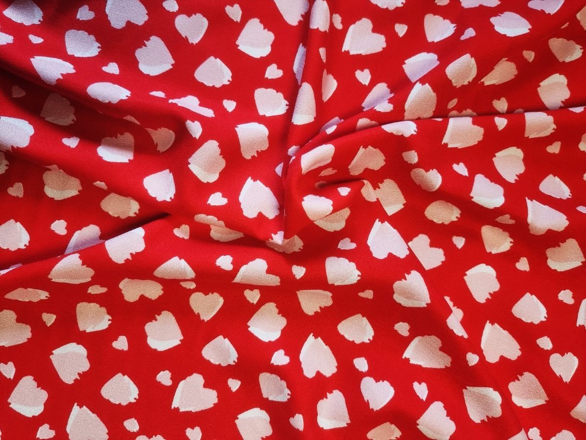 Orchid Dress Kit - Heartbeat Rayon Crepe in Red-Dress-Flying Bobbins Haberdashery