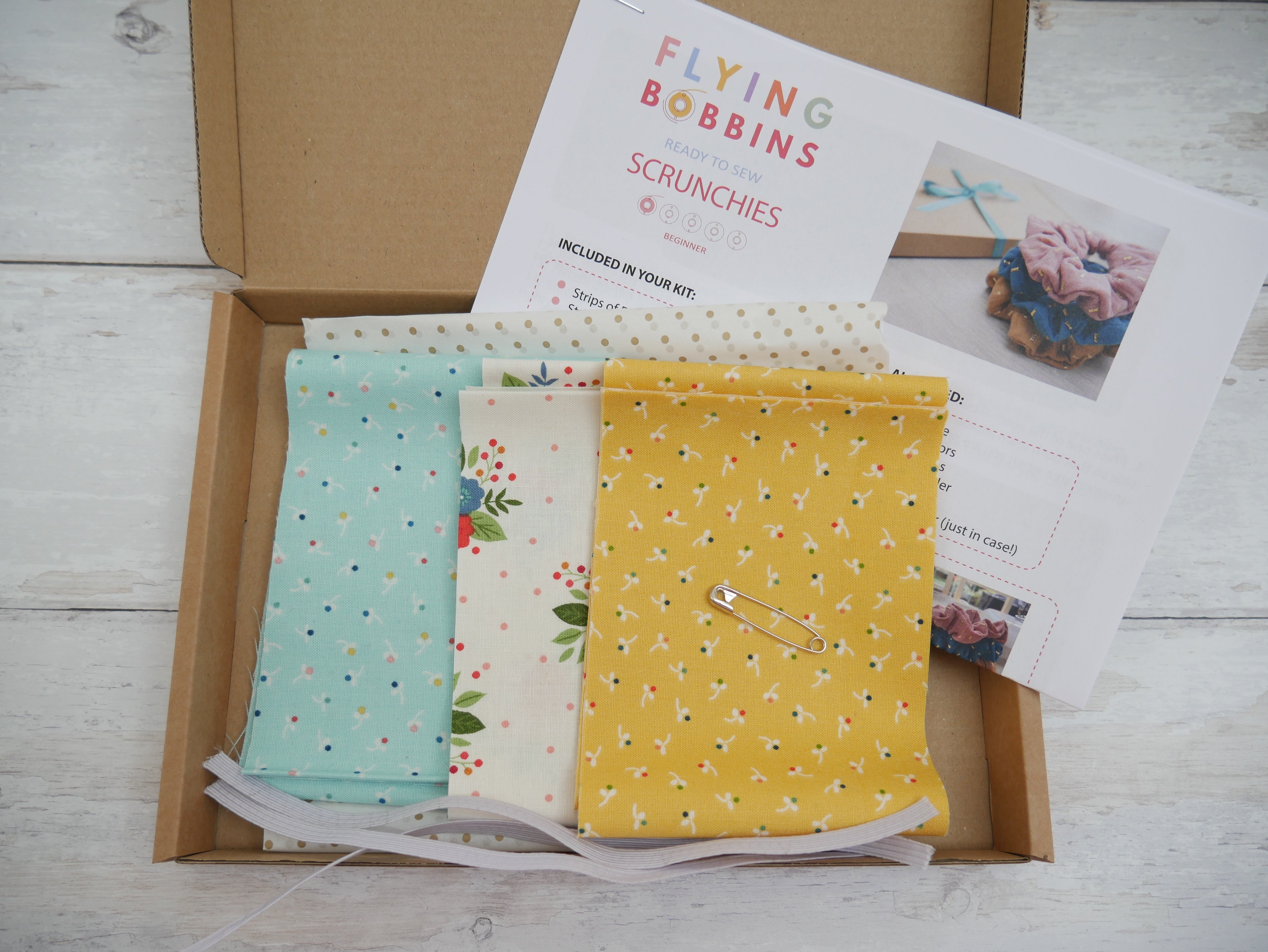 Scrunchie Trio - Posy-Sewing Kit-Flying Bobbins Haberdashery