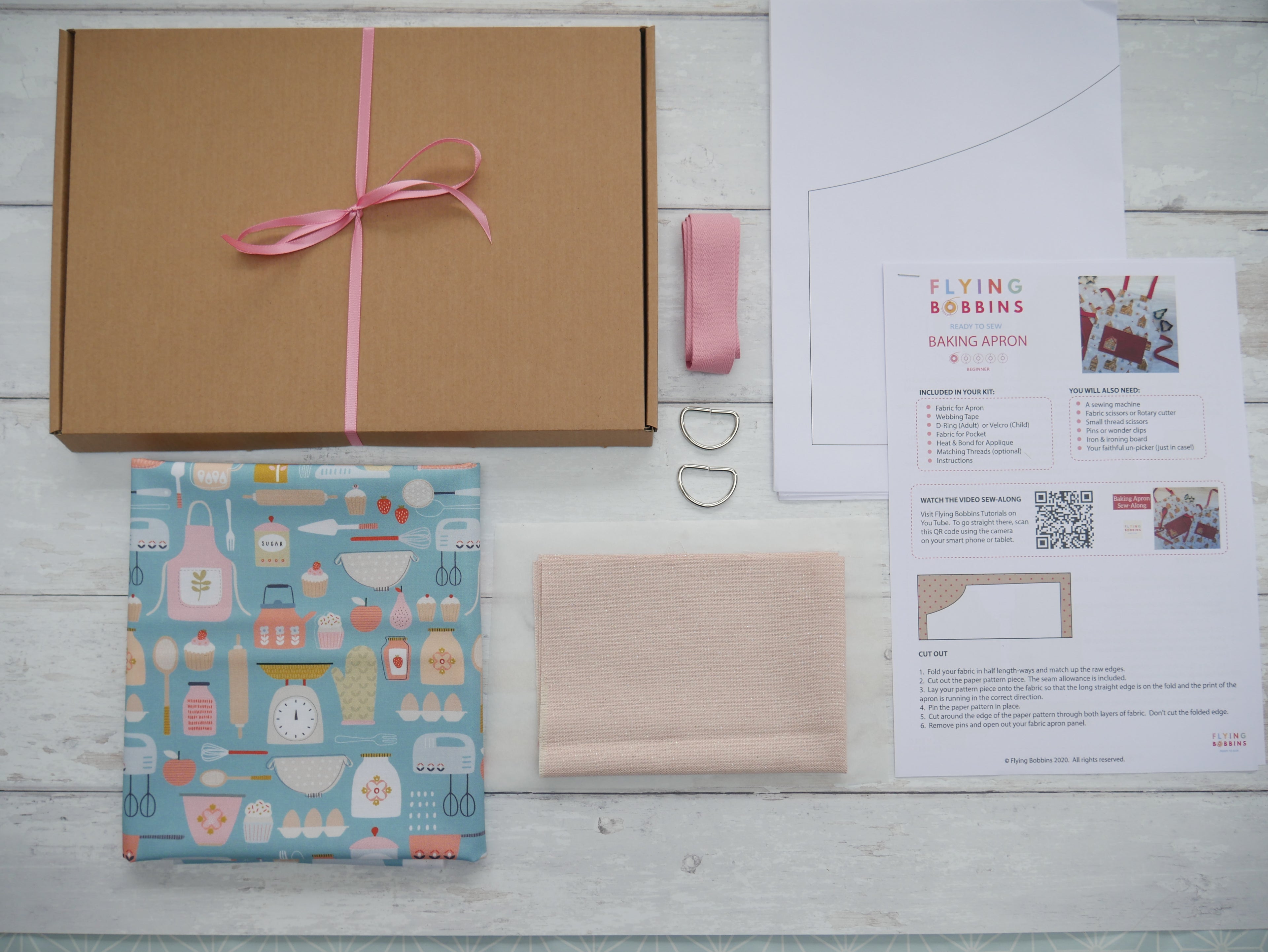 Baking Apron Making Kit-Sewing Kit-Flying Bobbins Haberdashery