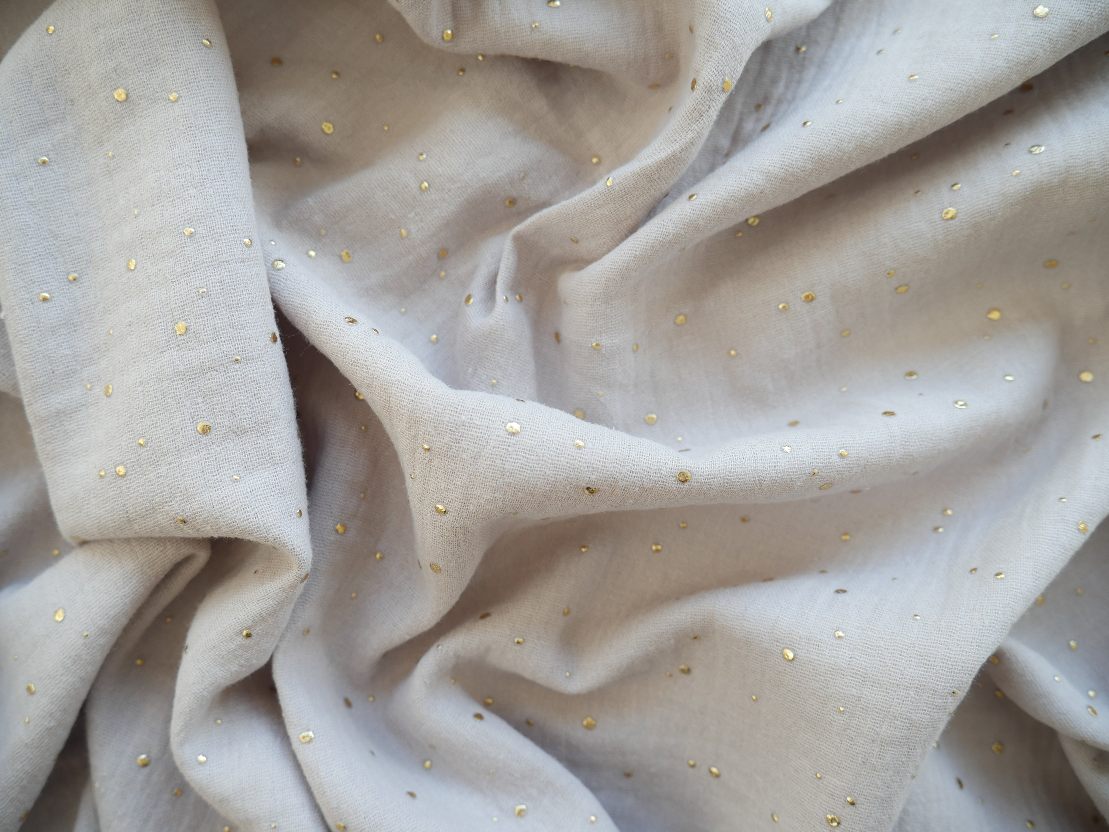 Gold Spot Double Gauze in Sand £12 p/m-Flying Bobbins Haberdashery