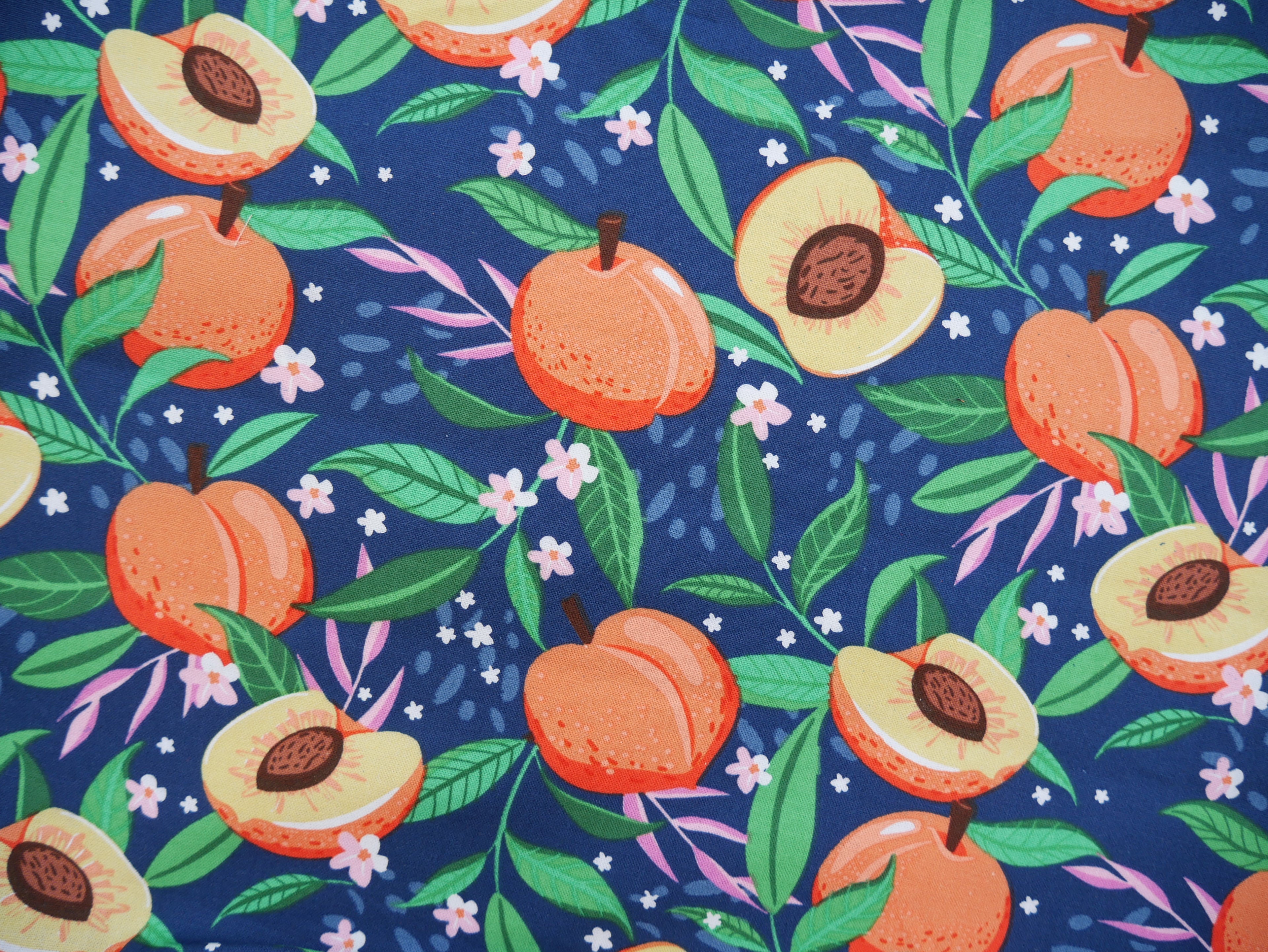 Gone Wild Peaches - 100% Cotton, £9.50 pm-Cotton-Flying Bobbins Haberdashery
