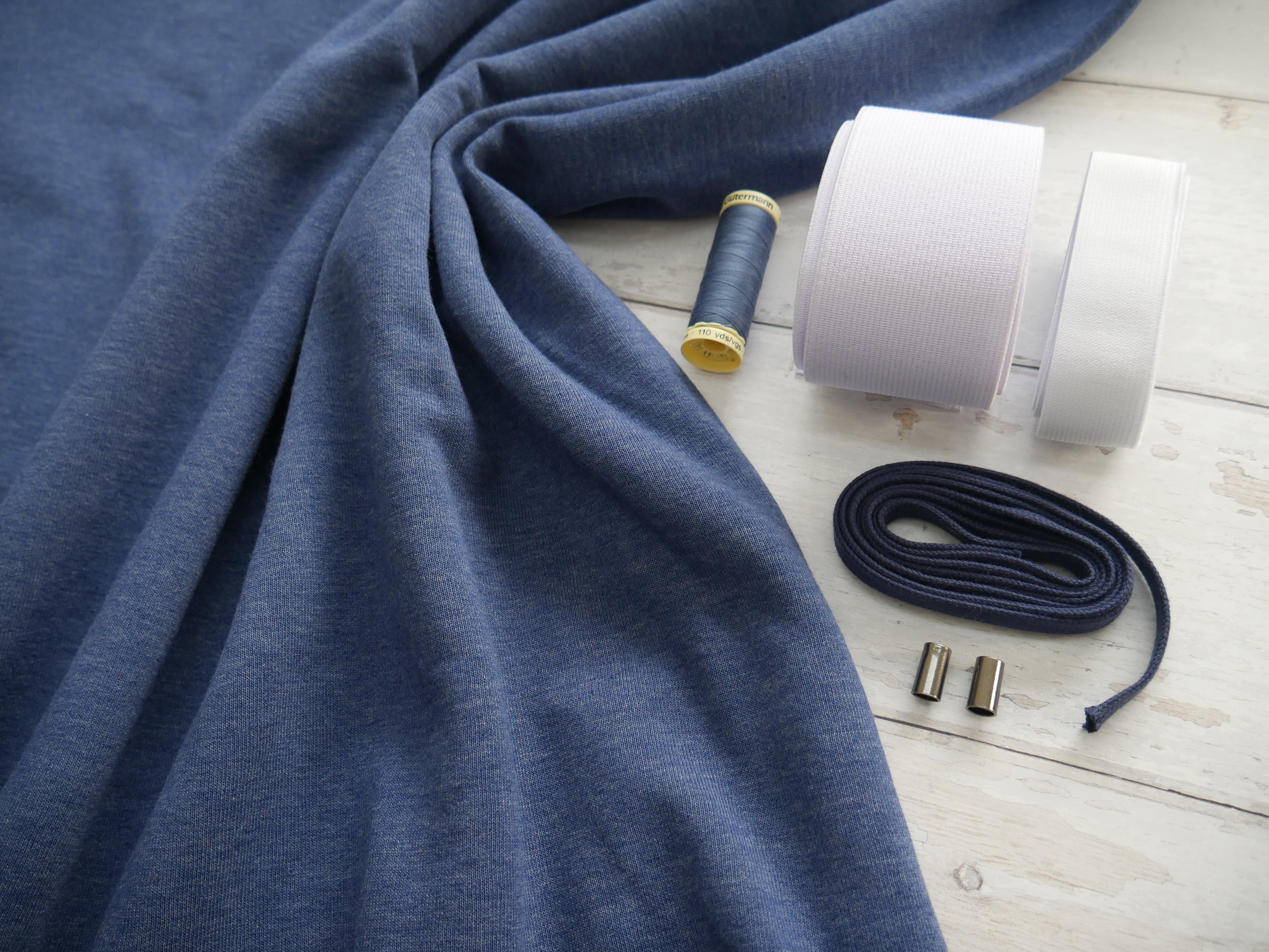 Plateau Joggers Kit - Blue Marl-Sewing Kit-Flying Bobbins Haberdashery