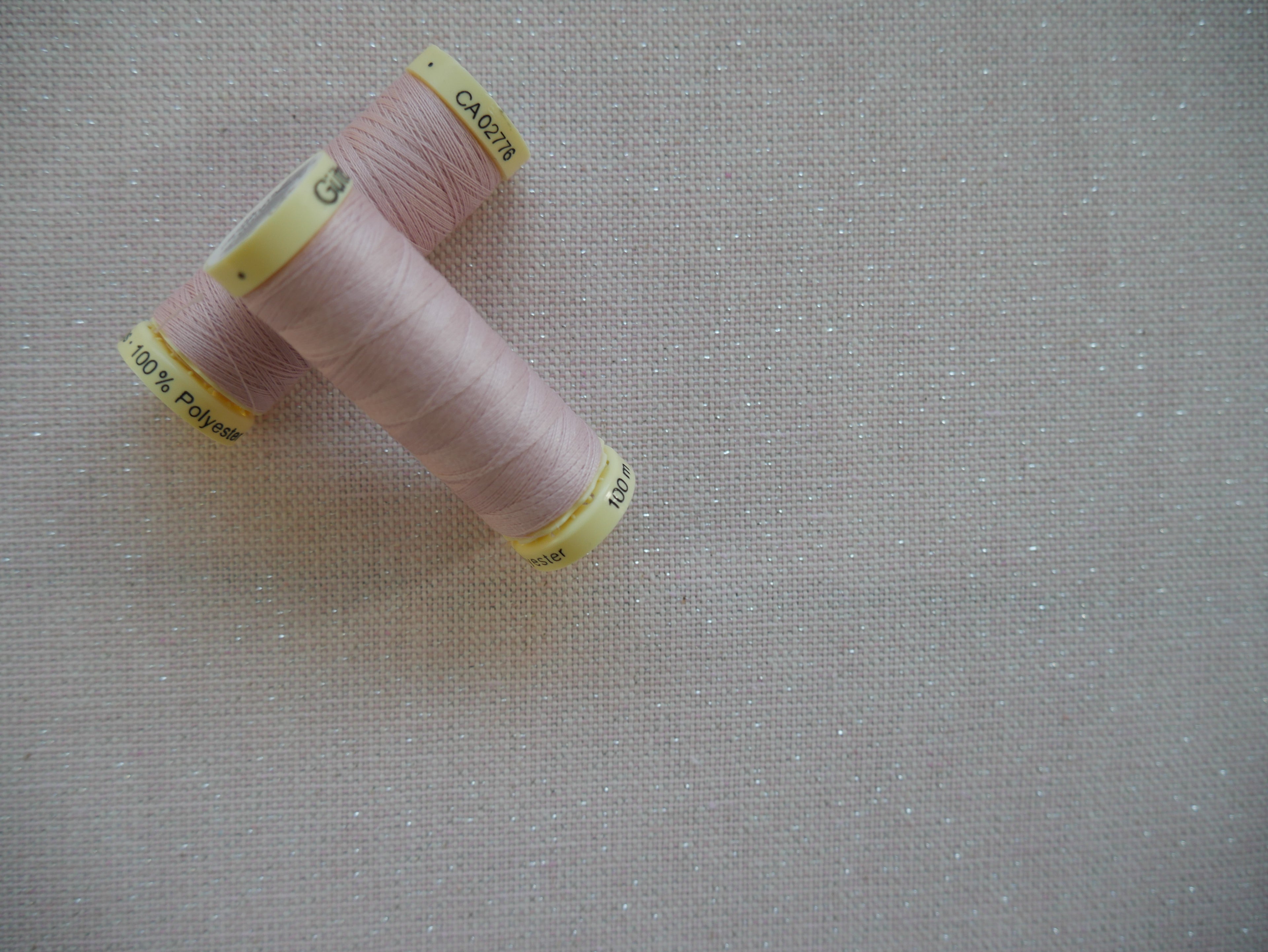 Linen-Look Half Panama with Sparkle - Pink £10.50 p/m-Fabric-Flying Bobbins Haberdashery