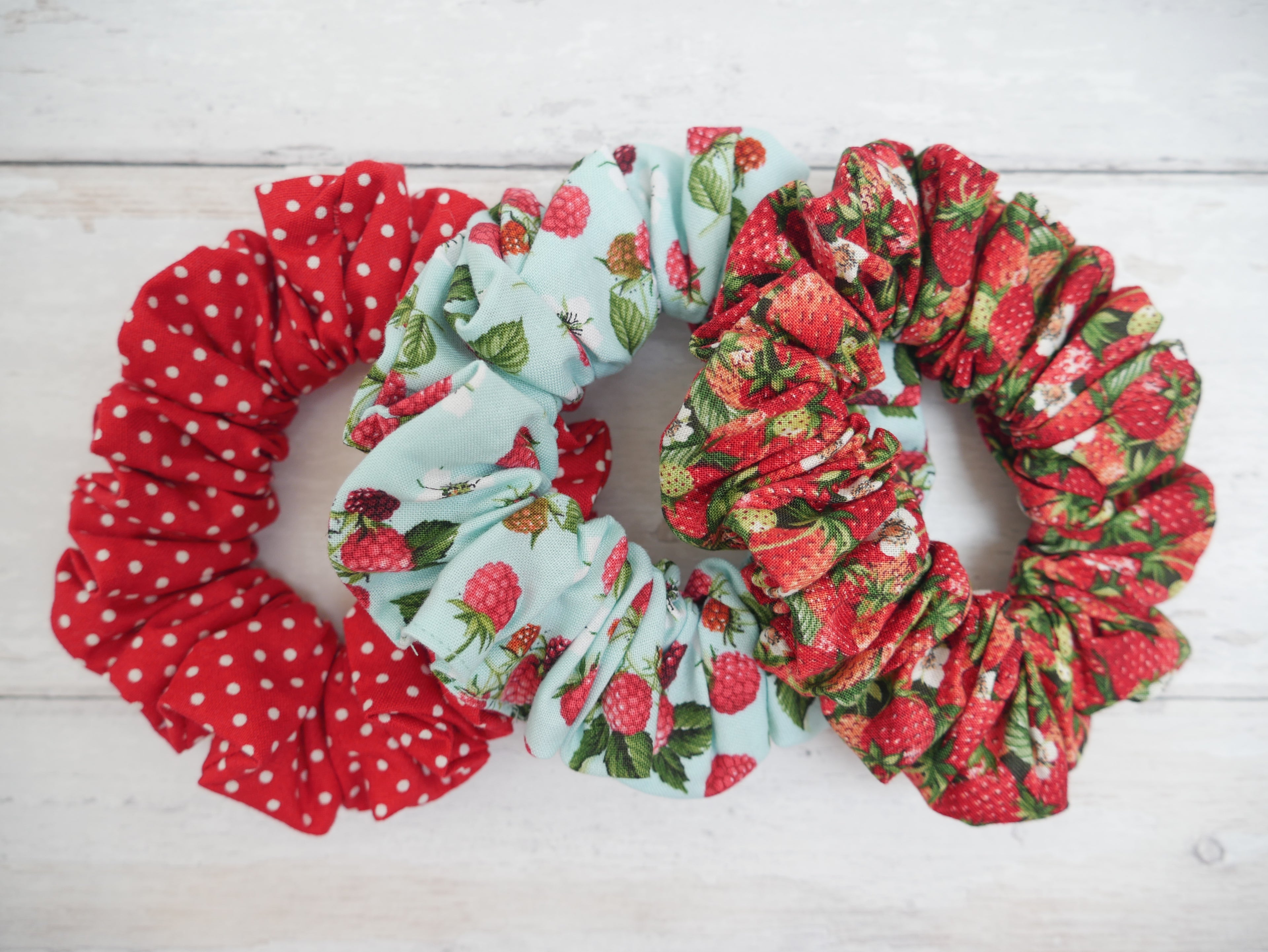 Scrunchie Trio - Summer Fruits-Sewing Kit-Flying Bobbins Haberdashery