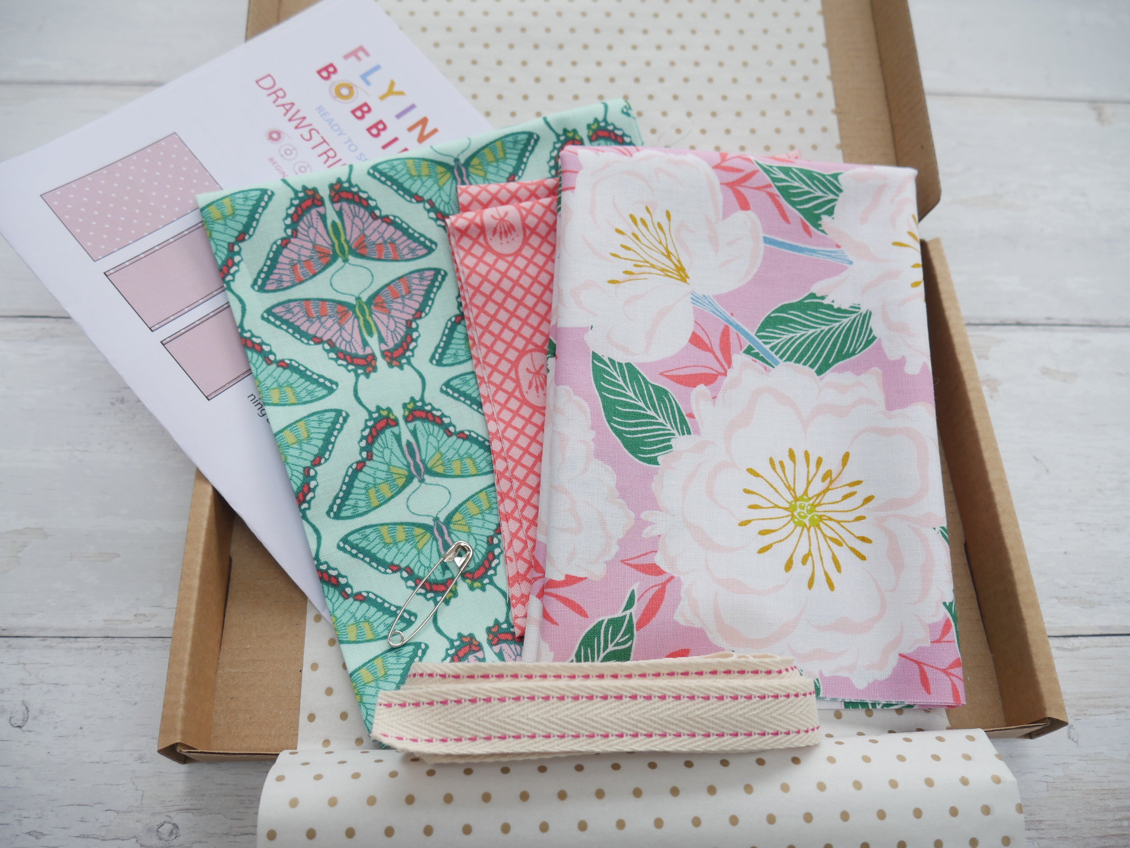 Drawstring Bag Trio - Camillias-Sewing Kit-Flying Bobbins Haberdashery