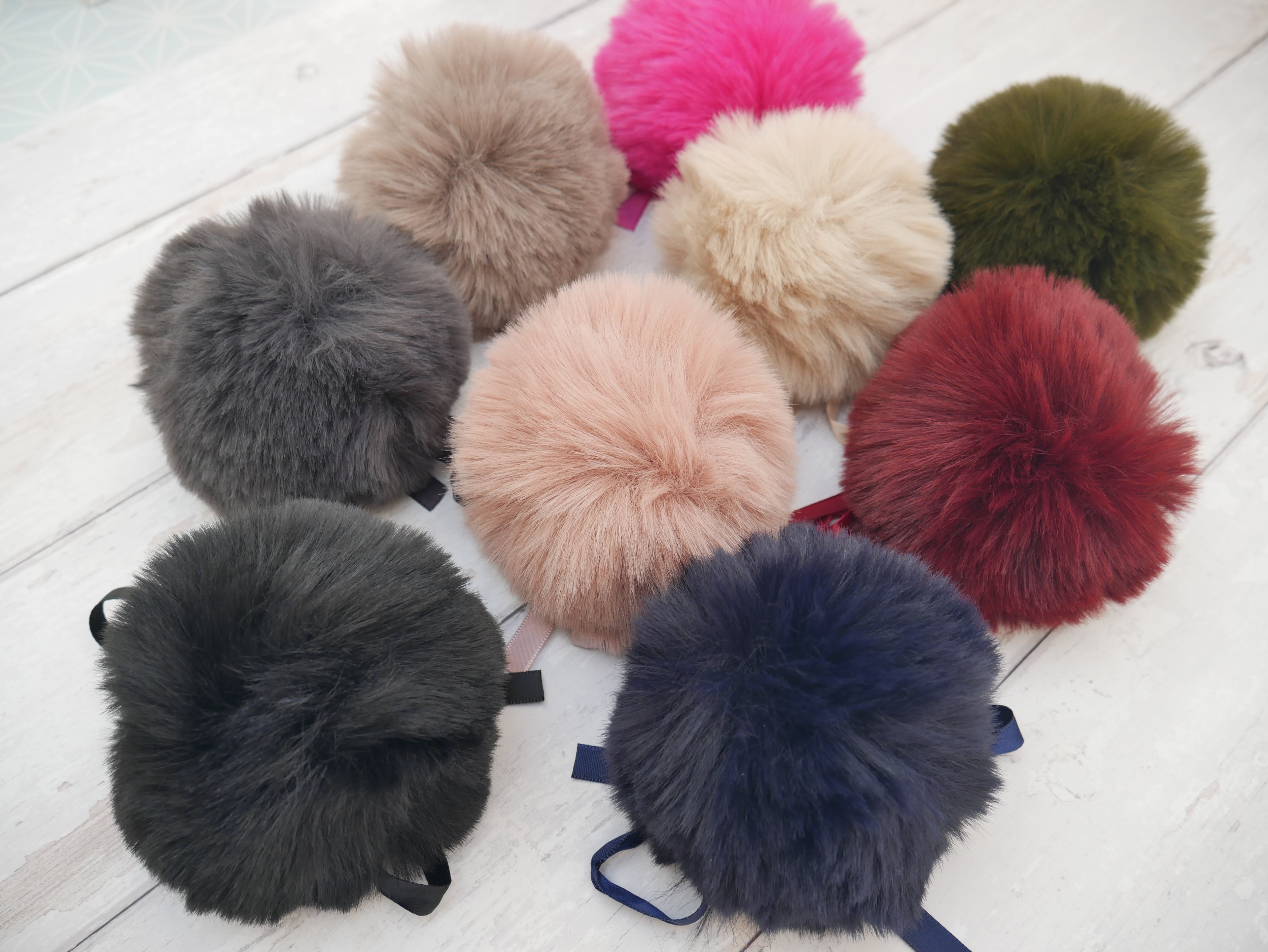 Fur Pom Pom, Blush-Flying Bobbins Haberdashery