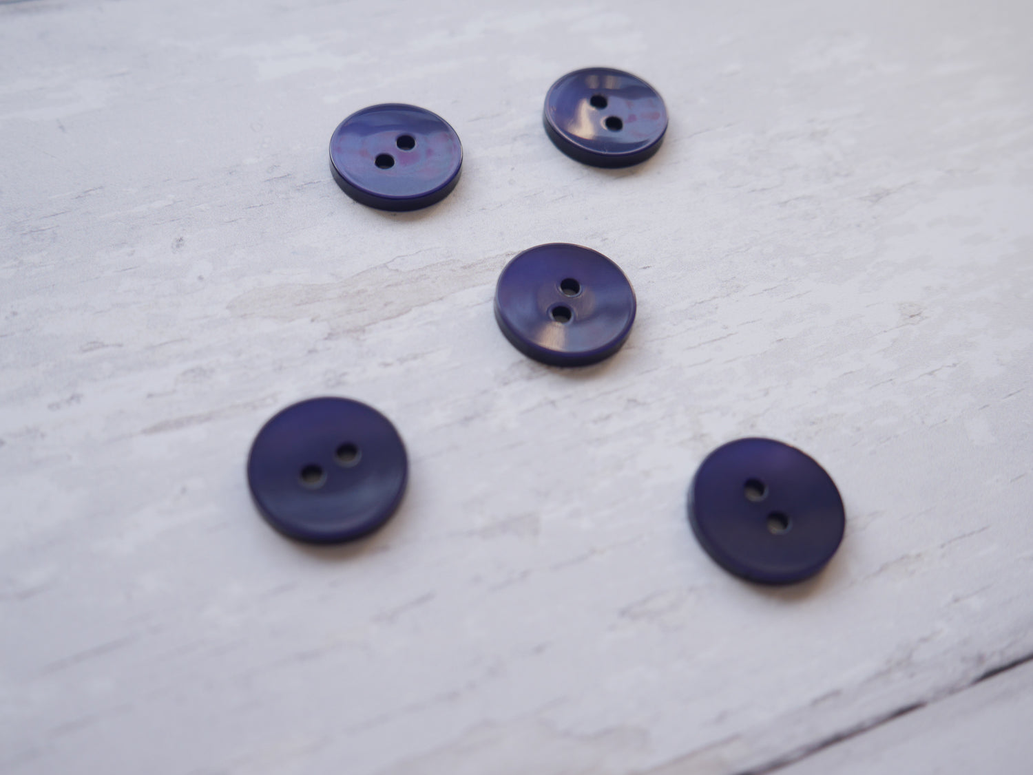 2-Hole 15mm Button in Navy-Button-Flying Bobbins Haberdashery