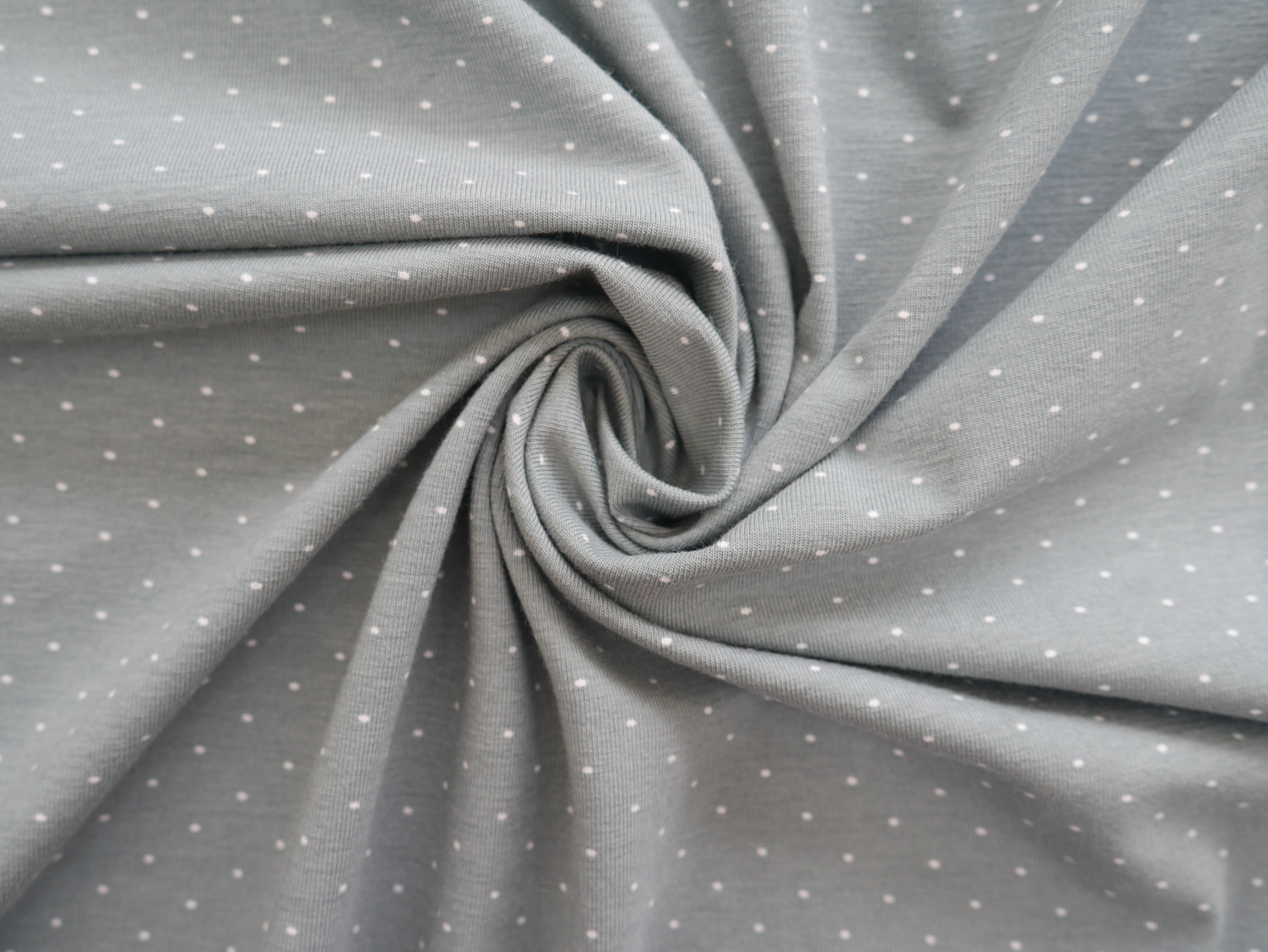 Pin Spot Cotton Jersey in Sage £16.00 pm-Cotton Jersey-Flying Bobbins Haberdashery
