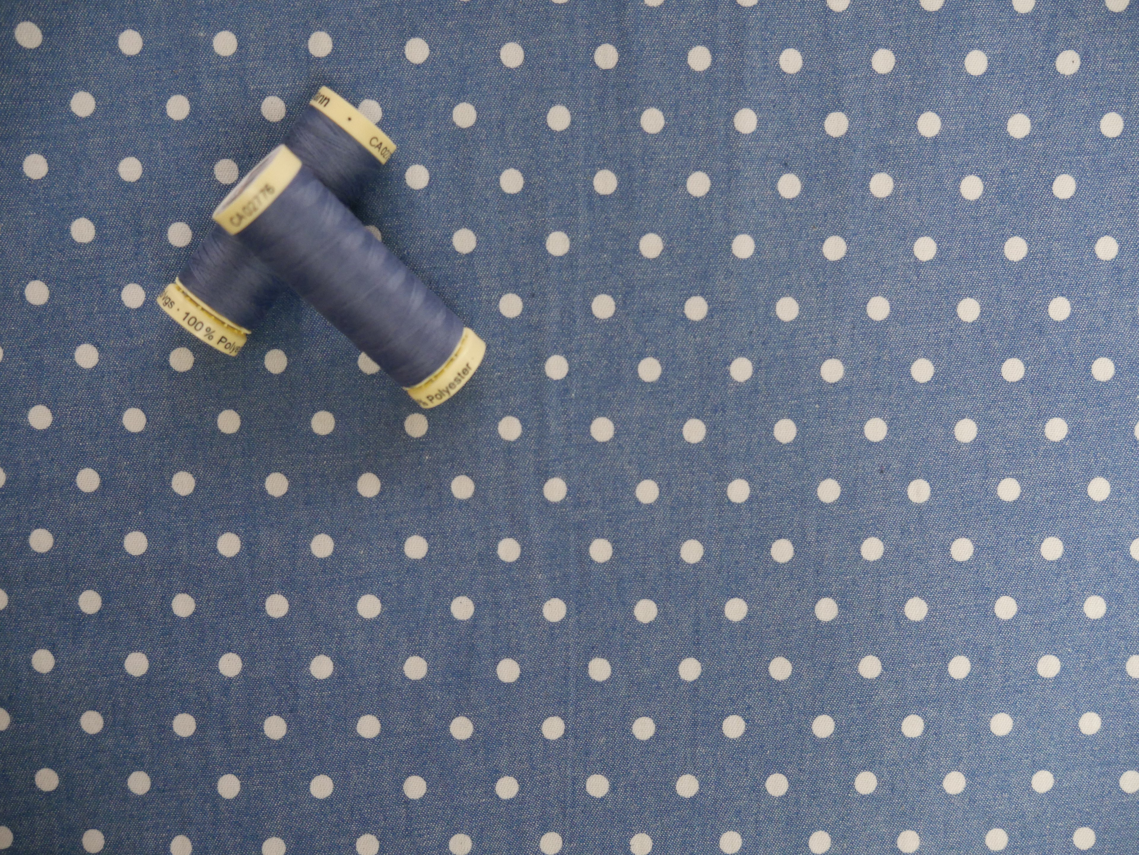 Kalle Shirt Dress Kit - Spot Print Chambray-Flying Bobbins Haberdashery
