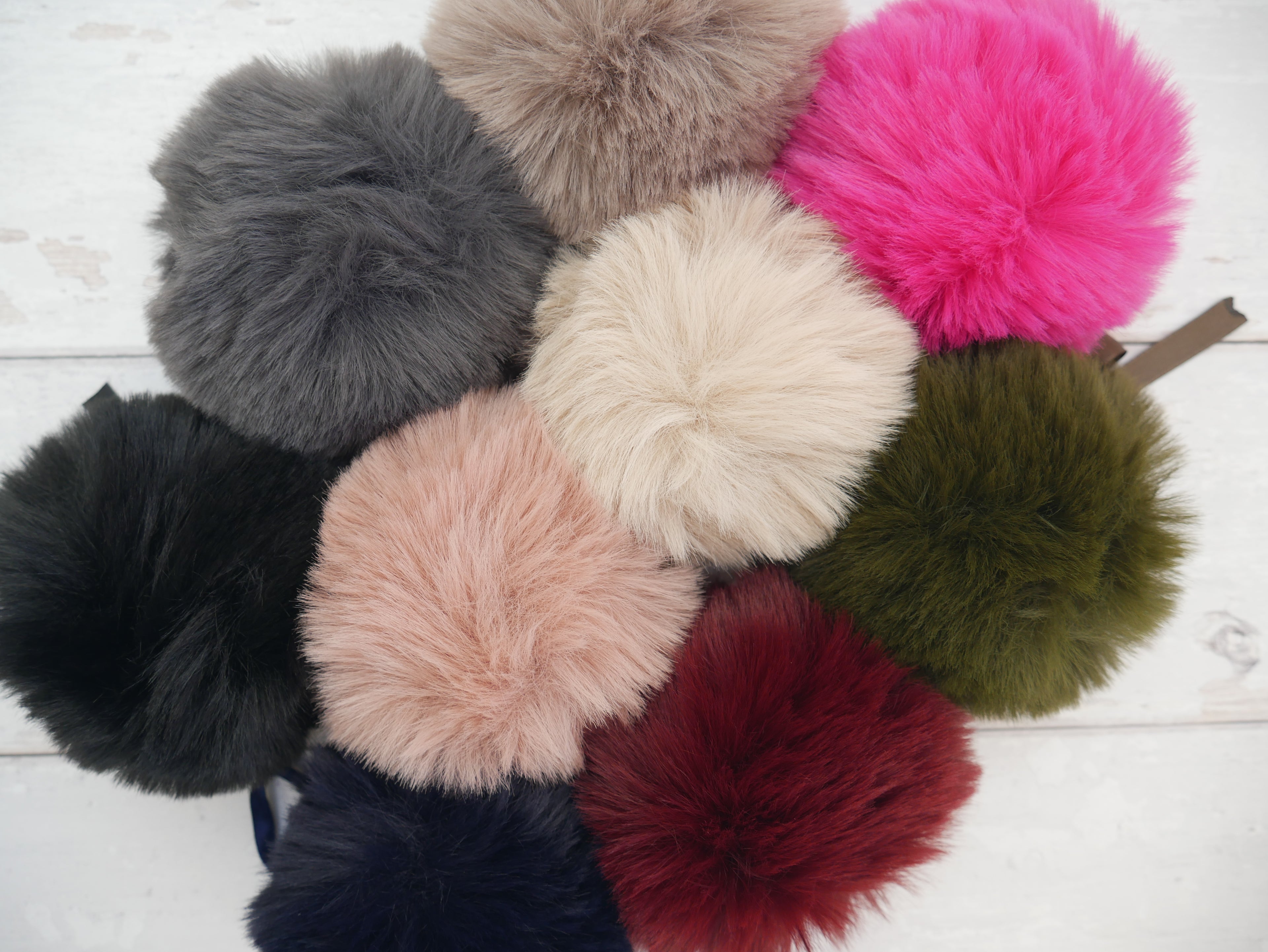 Fur Pom Pom, Blush-Flying Bobbins Haberdashery