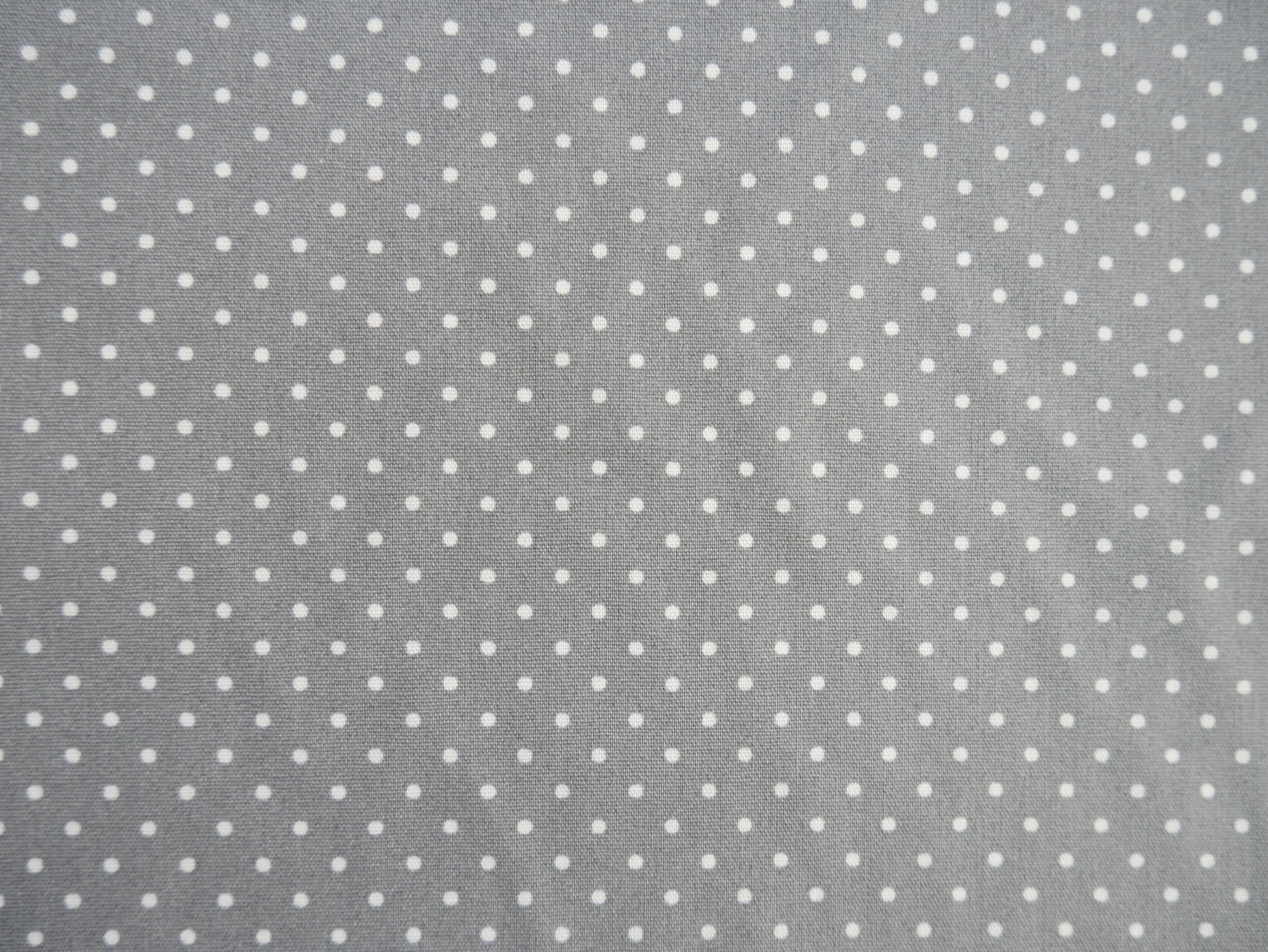 Pin-Spot Printed Cotton, Grey £8.50 p/m-Fabric-Flying Bobbins Haberdashery