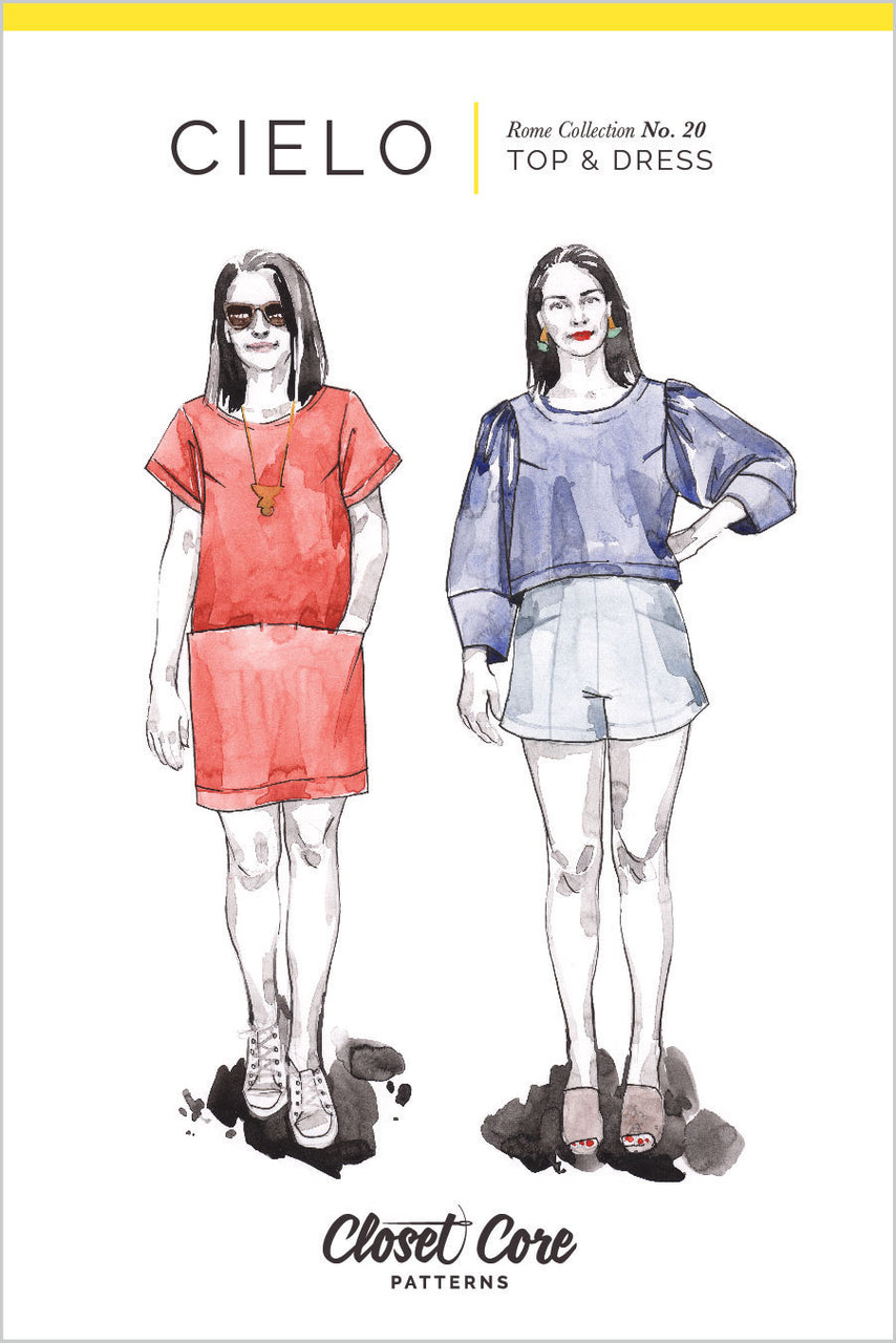 Closet Core Patterns, Cielo Top and Dress-Pattern-Flying Bobbins Haberdashery