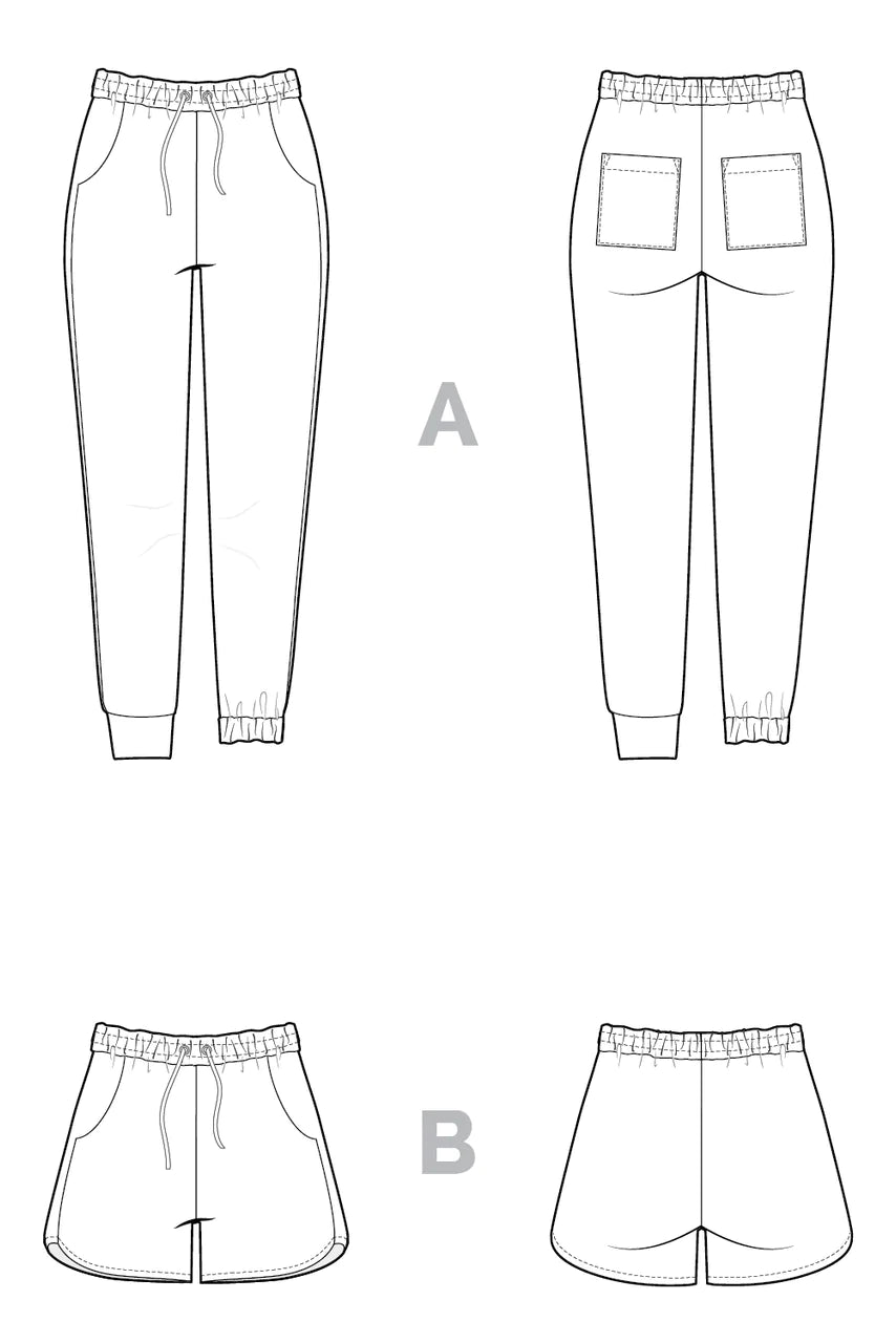 Closet Core Patterns, Plateau Joggers-Pattern-Flying Bobbins Haberdashery