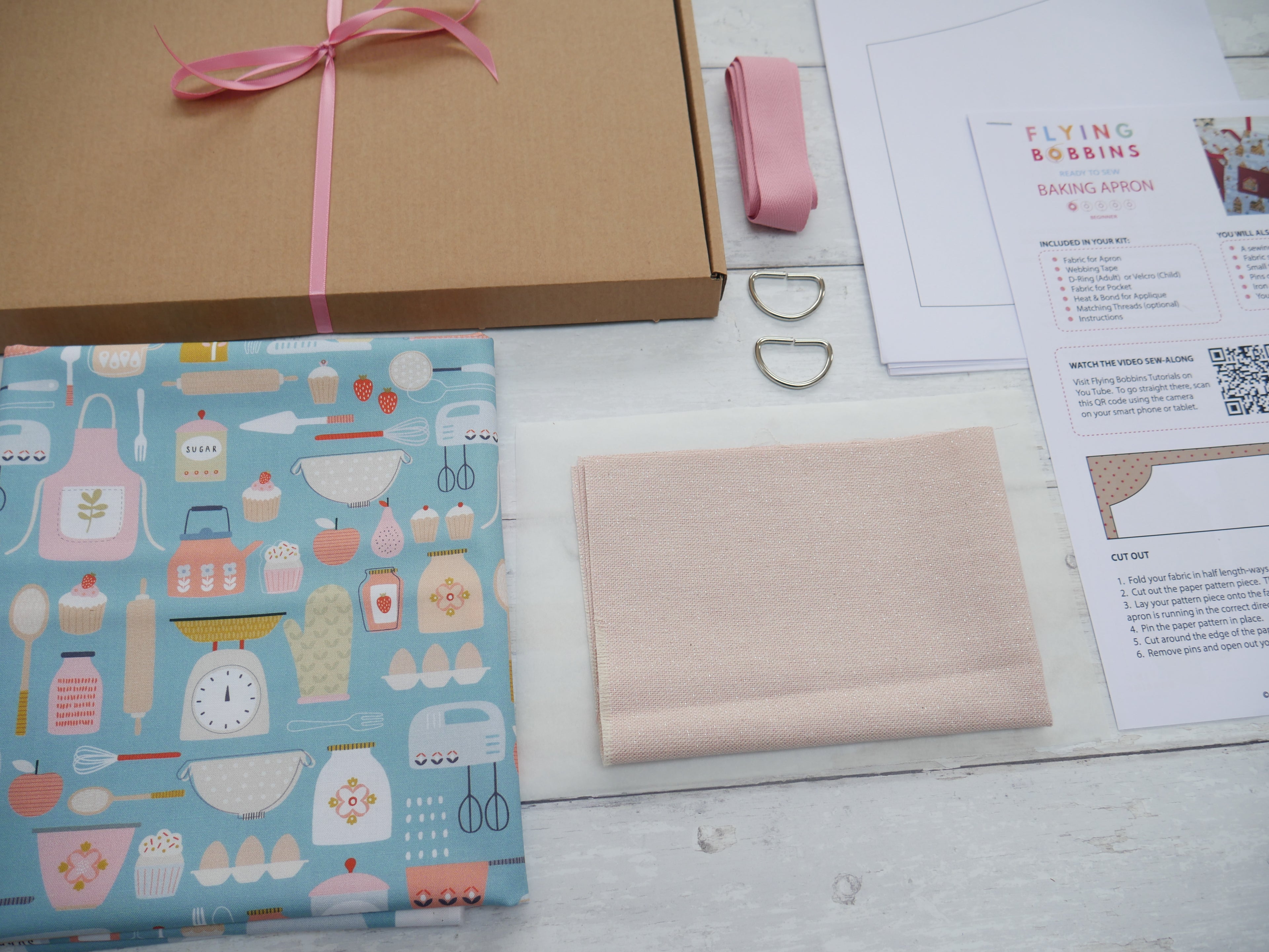 Baking Apron Making Kit-Sewing Kit-Flying Bobbins Haberdashery