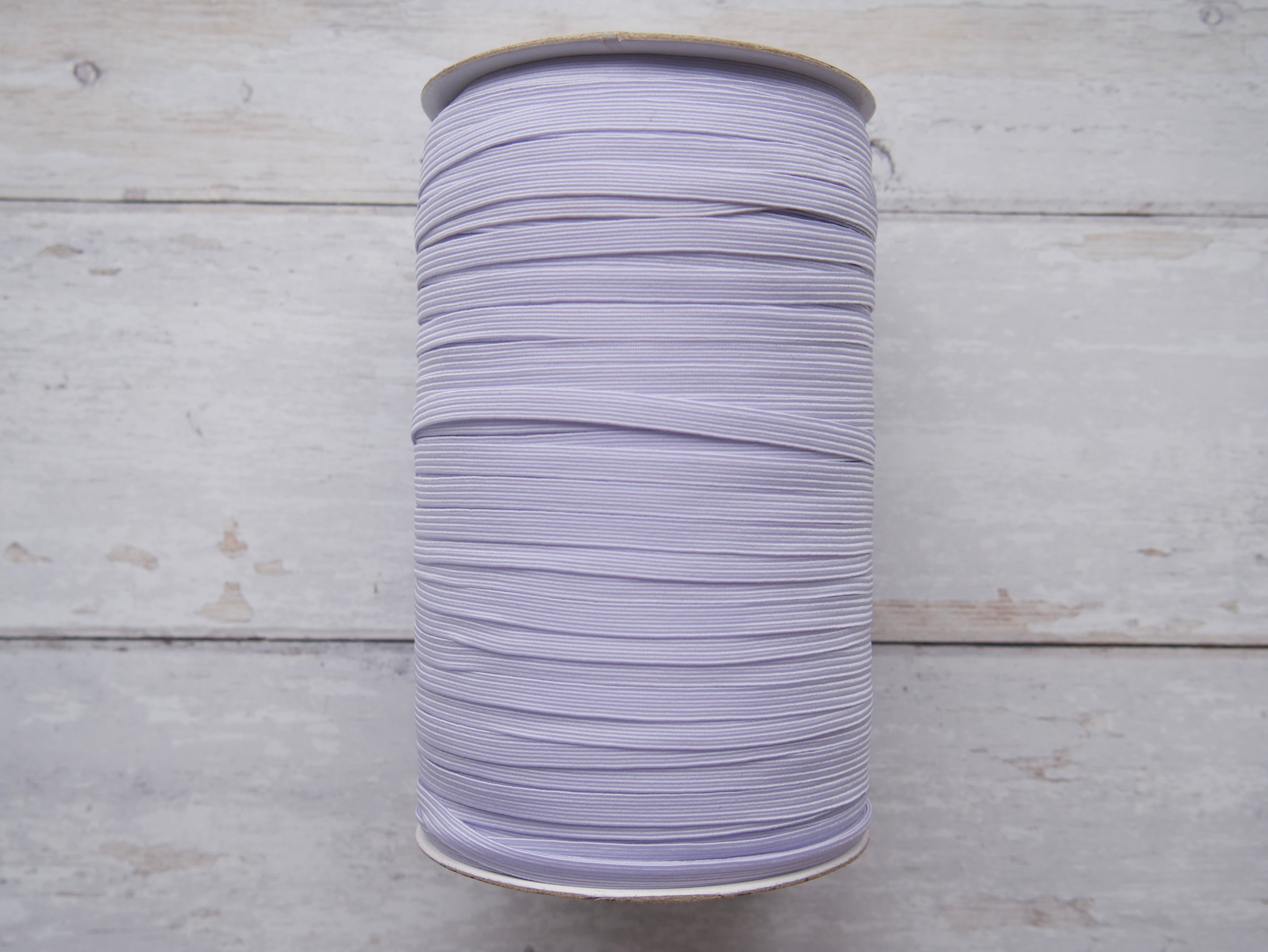 6mm, 8 Cord Elastic, White-Elastic-Flying Bobbins Haberdashery