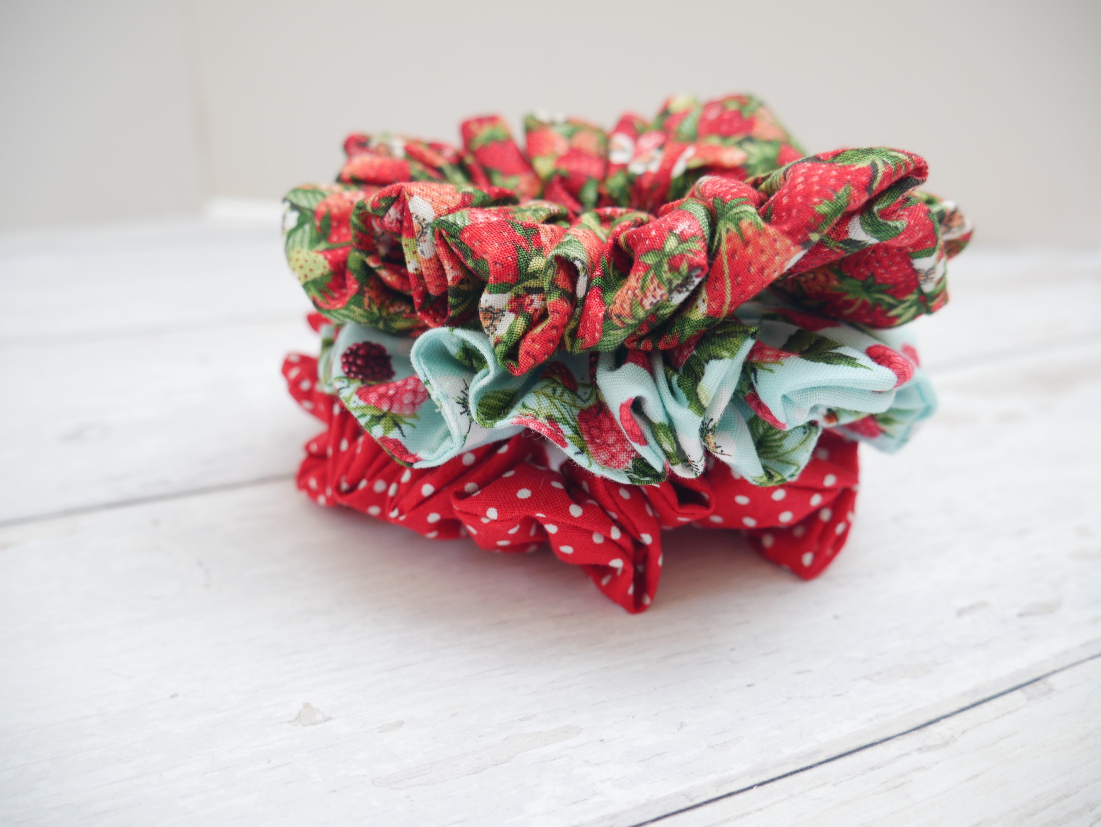Scrunchie Trio - Summer Fruits-Sewing Kit-Flying Bobbins Haberdashery