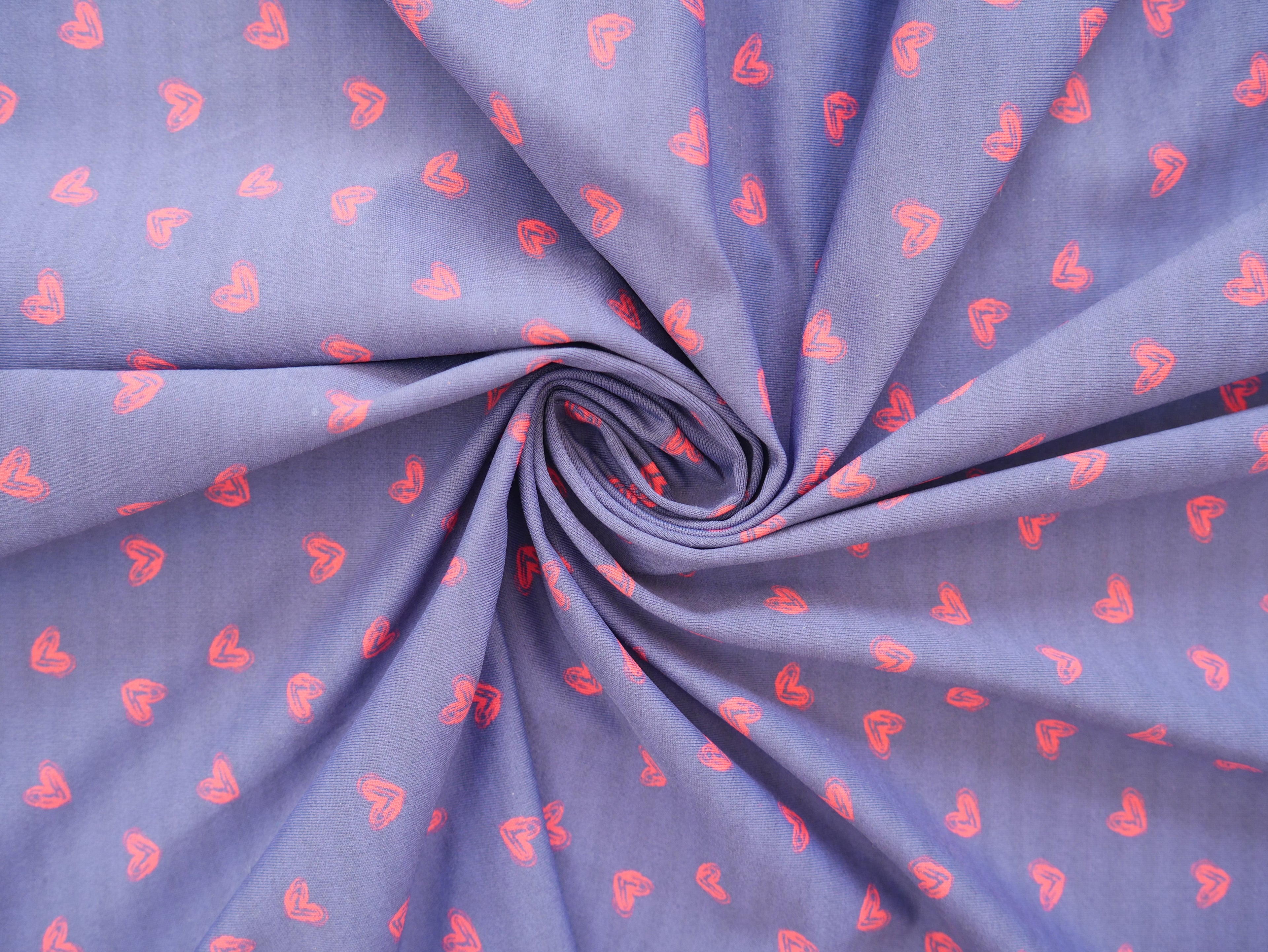 Lady McElroy Newcastle Heart Print Swimwear Jersey, £17.50 p/m-Swimwear Fabric-Flying Bobbins Haberdashery