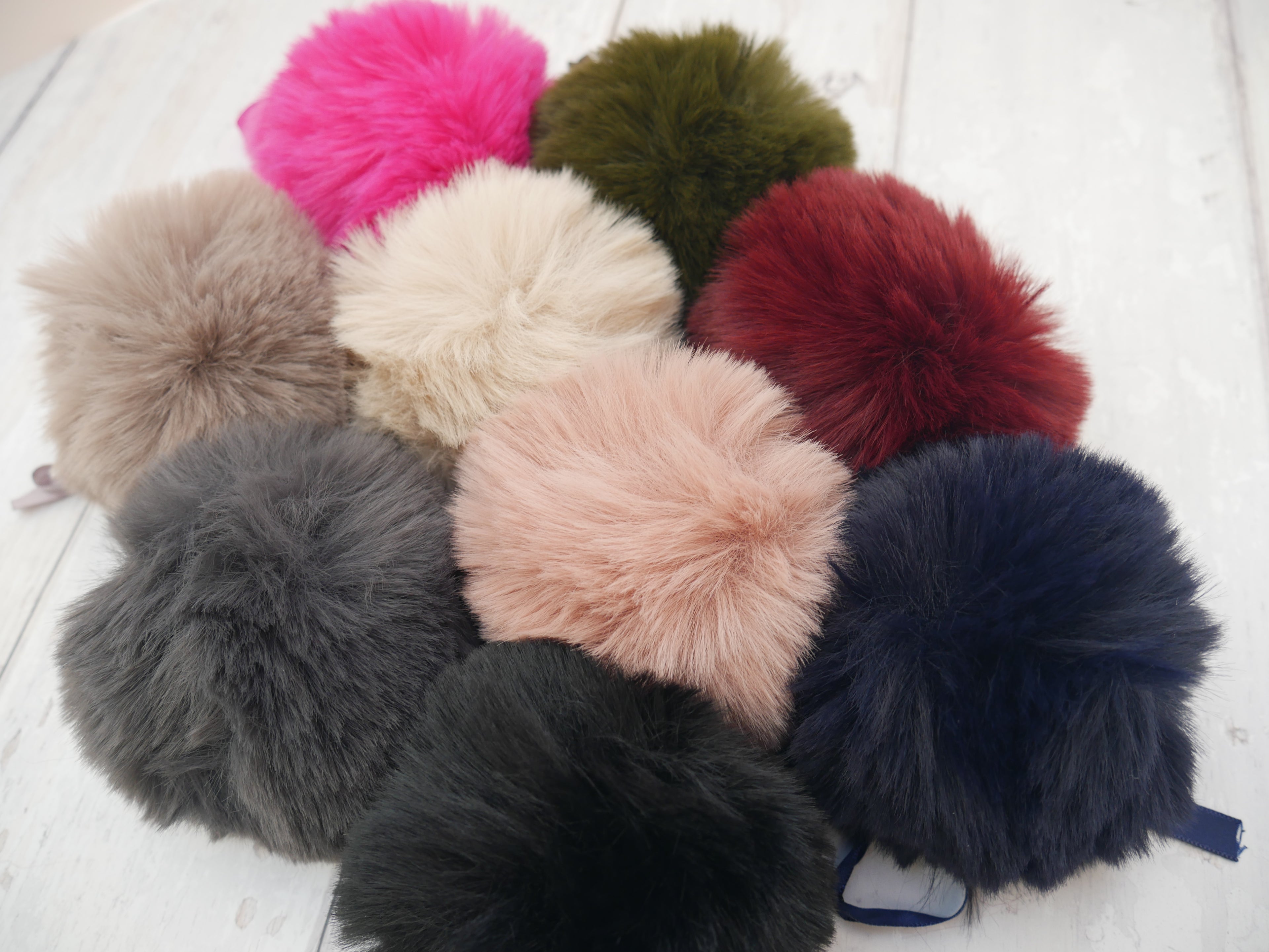 Fur Pom Pom, Blush-Flying Bobbins Haberdashery
