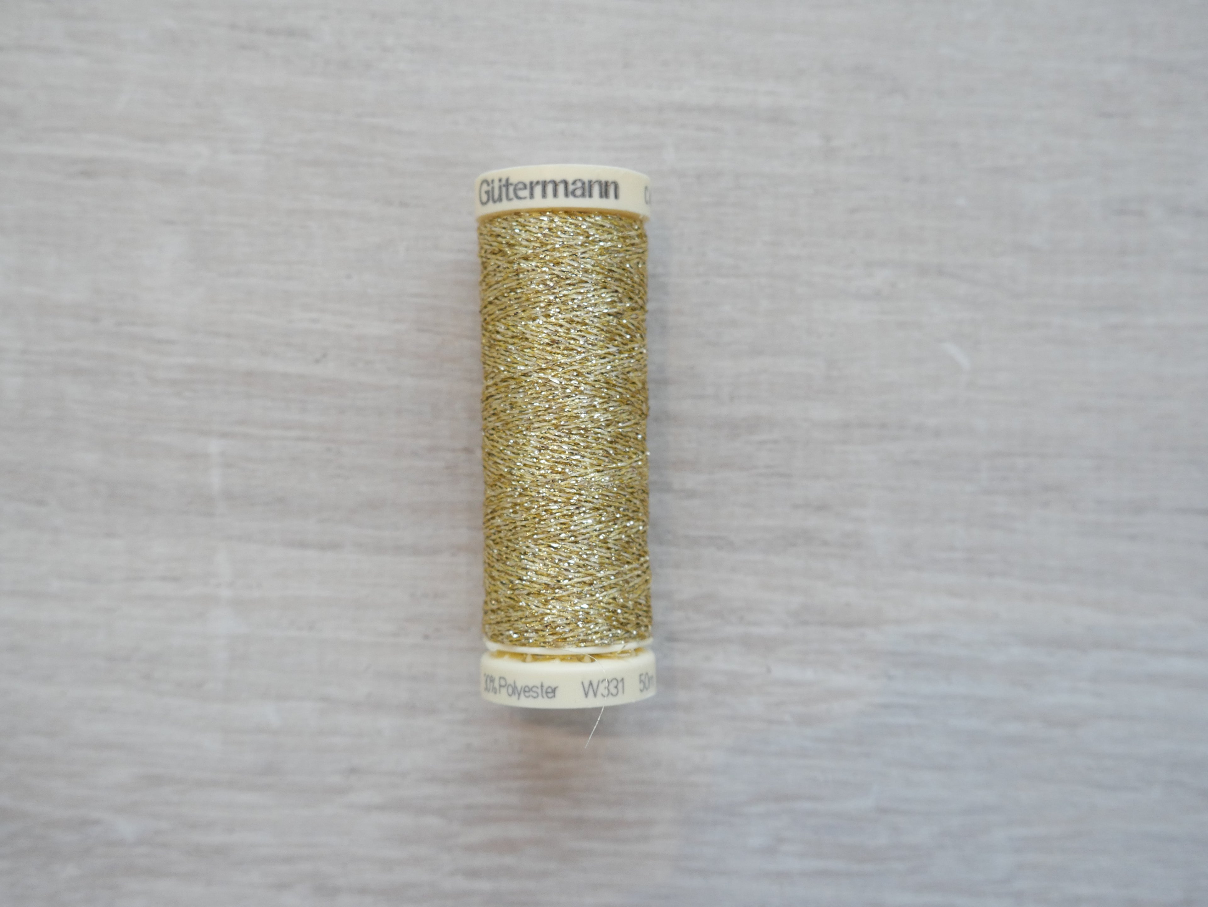 Gutermann Metallic Effect Thread - Gold-Thread-Flying Bobbins Haberdashery