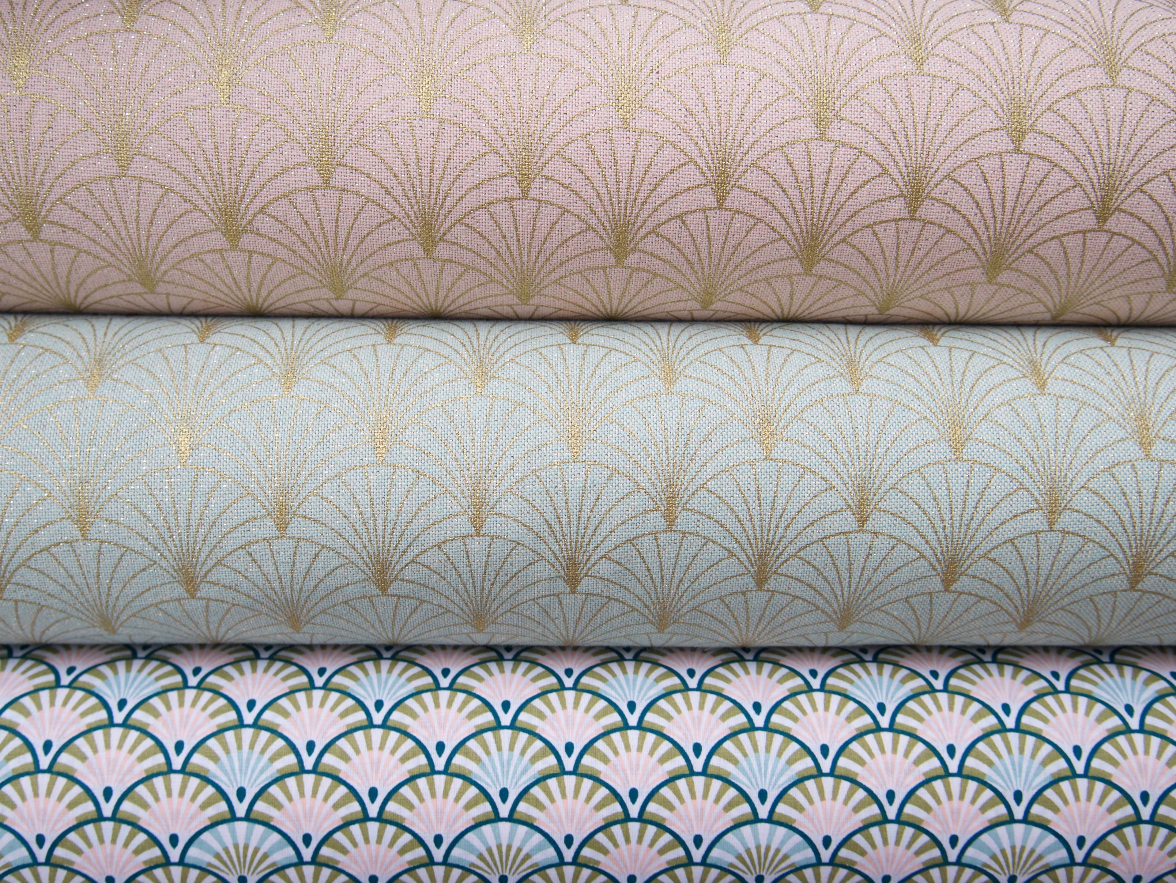 Art Deco Sparkle Half Panama, Pink £15 p/m-Fabric-Flying Bobbins Haberdashery