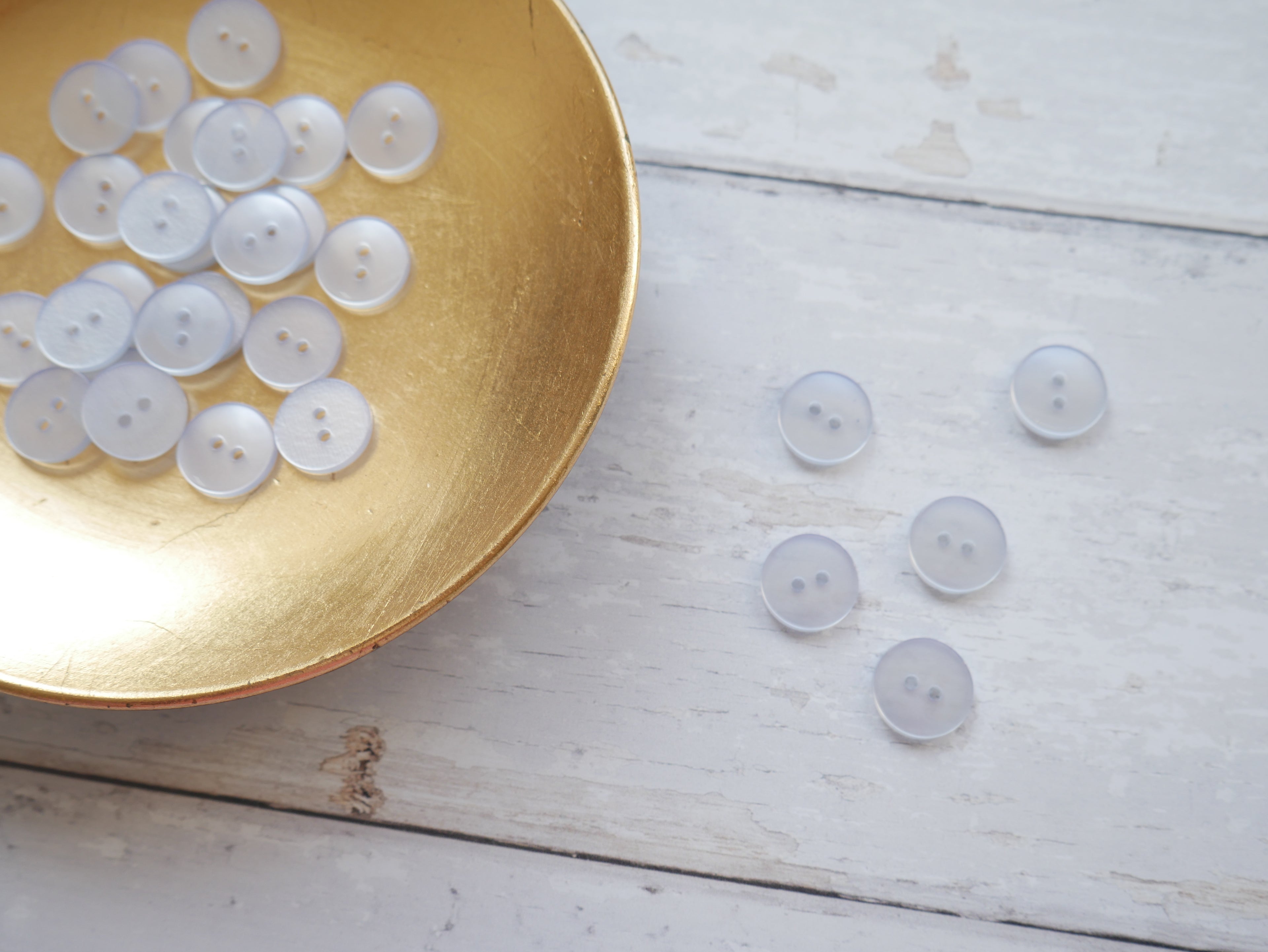2-Hole 15mm Button in Pale Blue-Button-Flying Bobbins Haberdashery