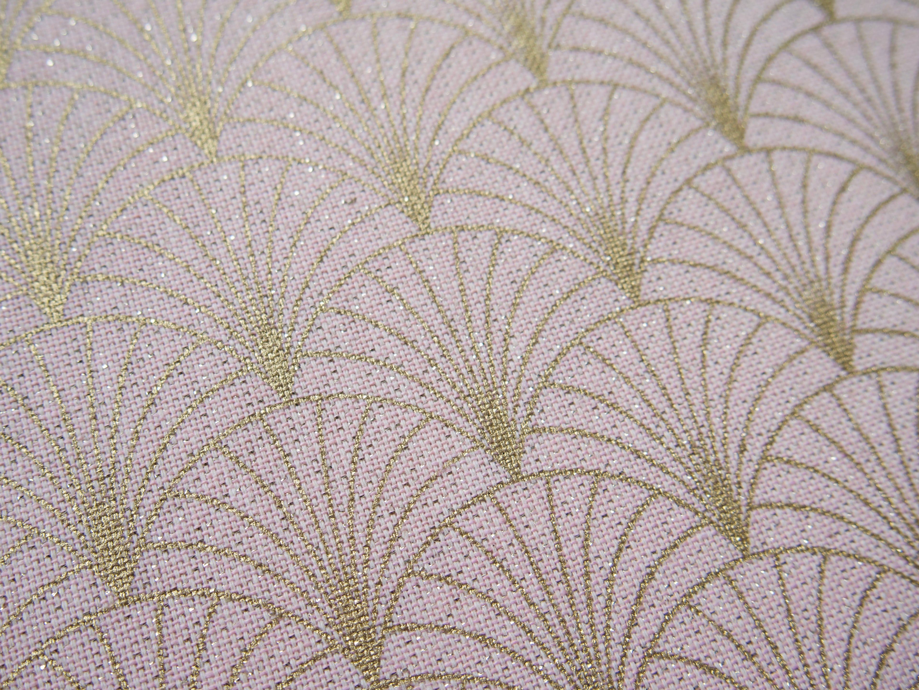 Art Deco Sparkle Half Panama, Pink £15 p/m-Fabric-Flying Bobbins Haberdashery