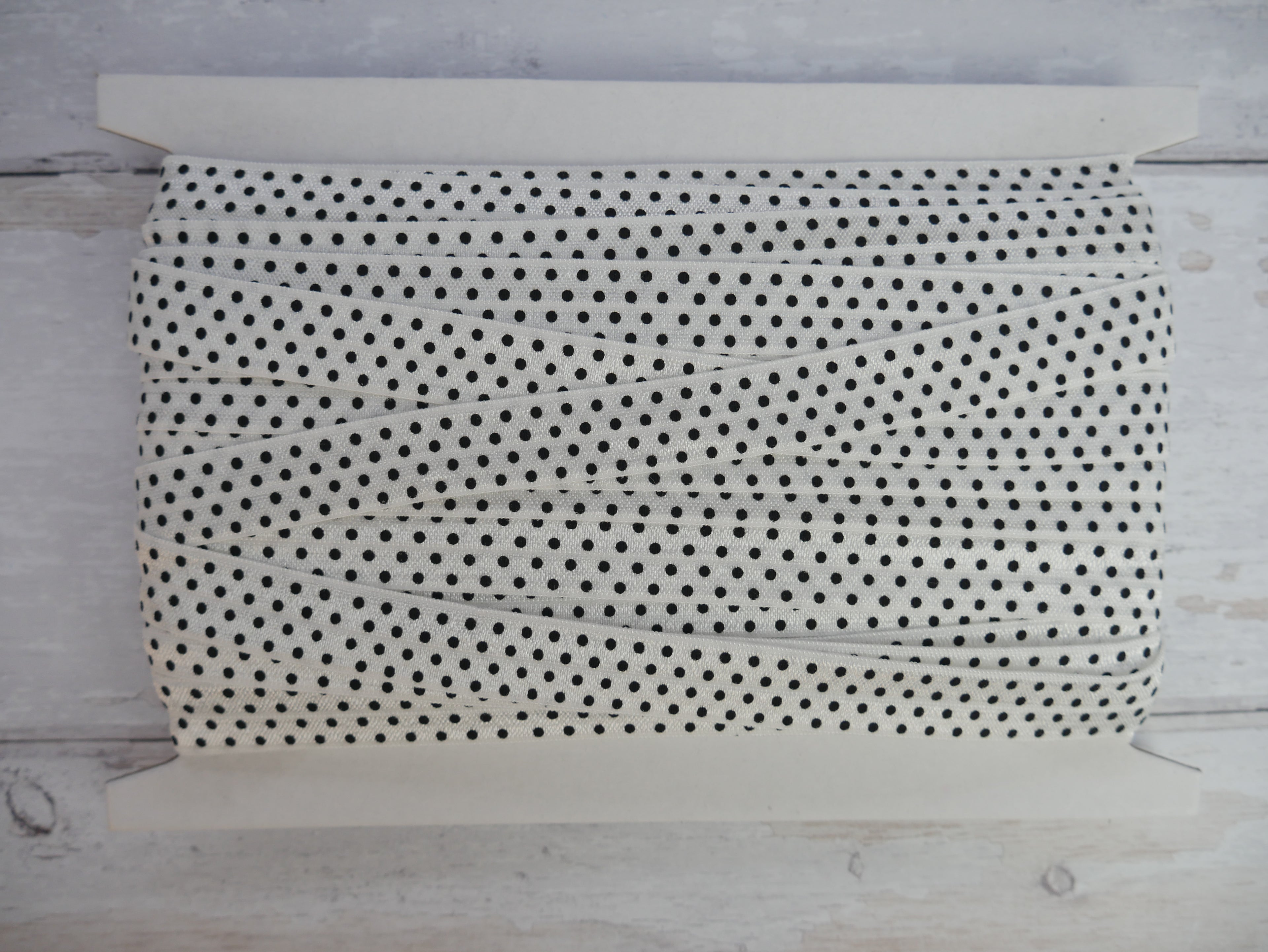 Fold-Over Elastic with Spots, 16mm-Haberdashery-Flying Bobbins Haberdashery
