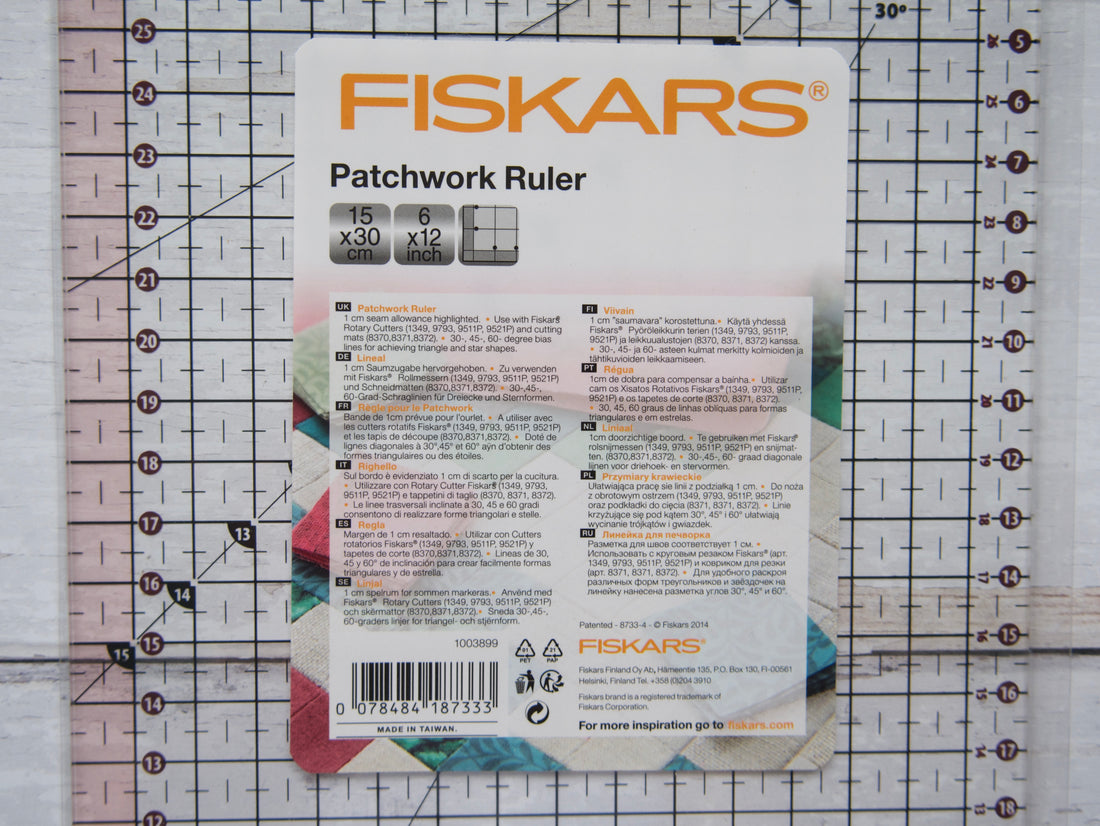 Fiskars Quilters Ruler - 15cm x 30cm-Quilting Ruler-Flying Bobbins Haberdashery