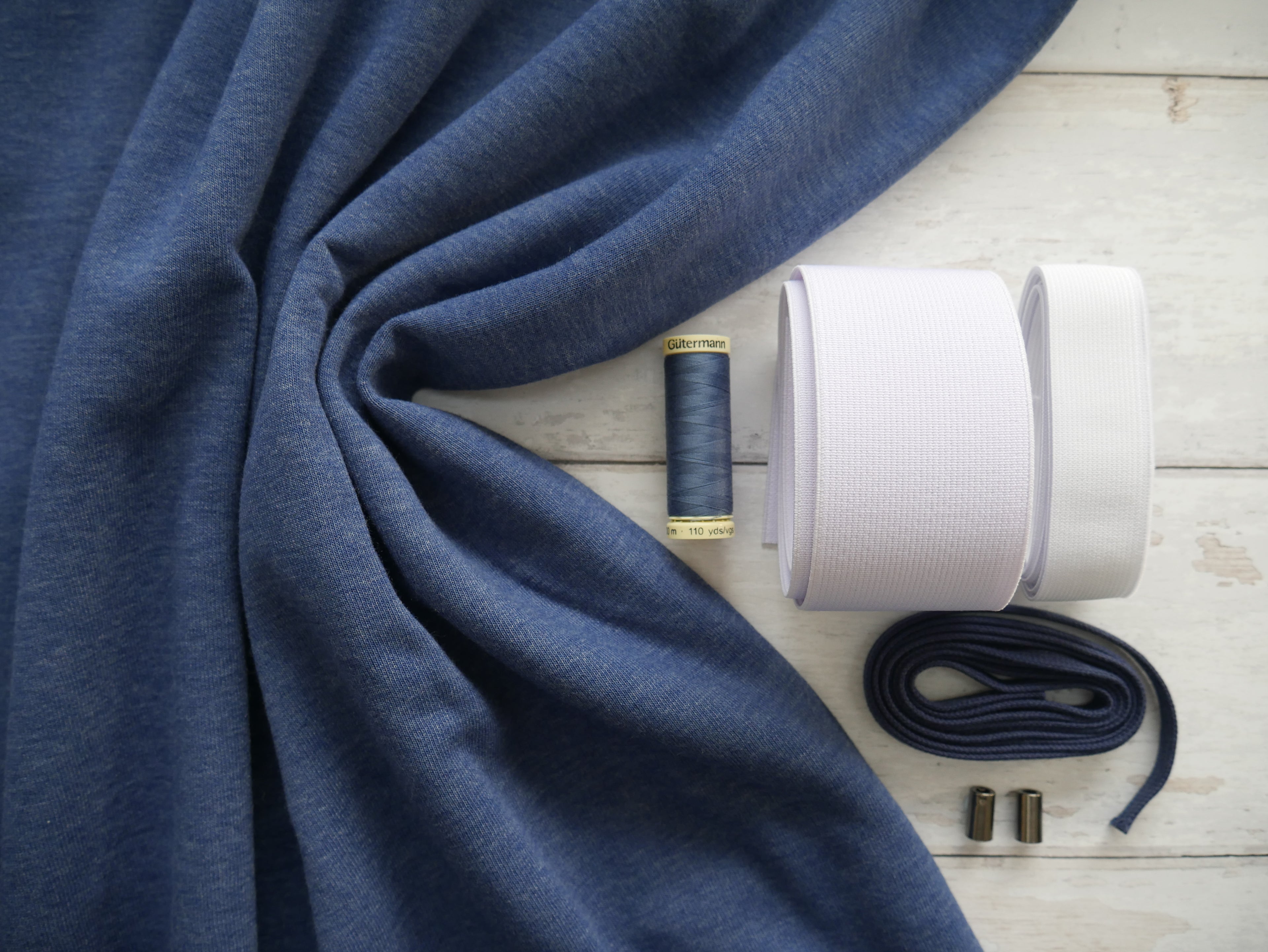 Plateau Joggers Kit - Blue Marl-Sewing Kit-Flying Bobbins Haberdashery