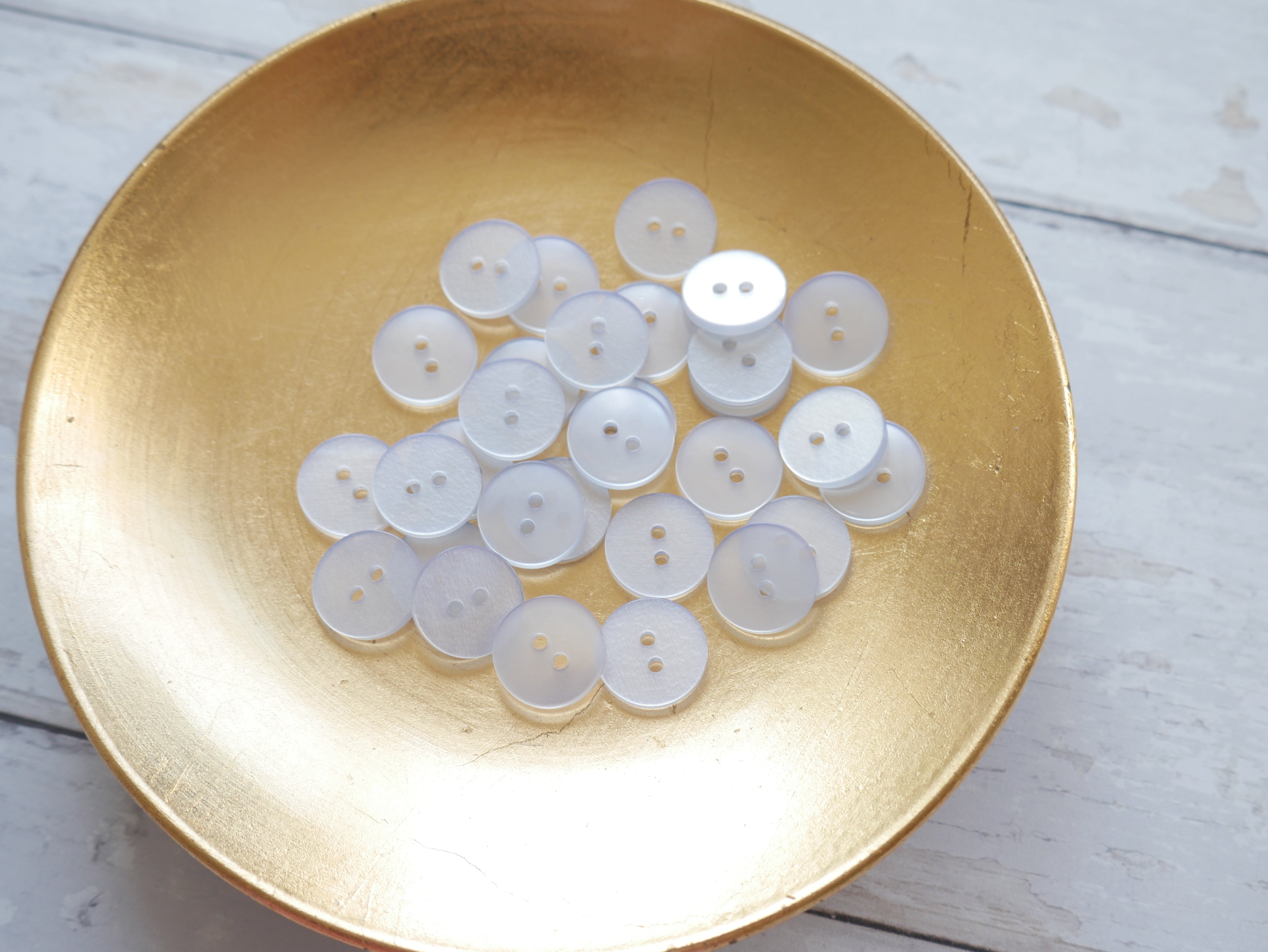 2-Hole 15mm Button in Pale Blue-Button-Flying Bobbins Haberdashery