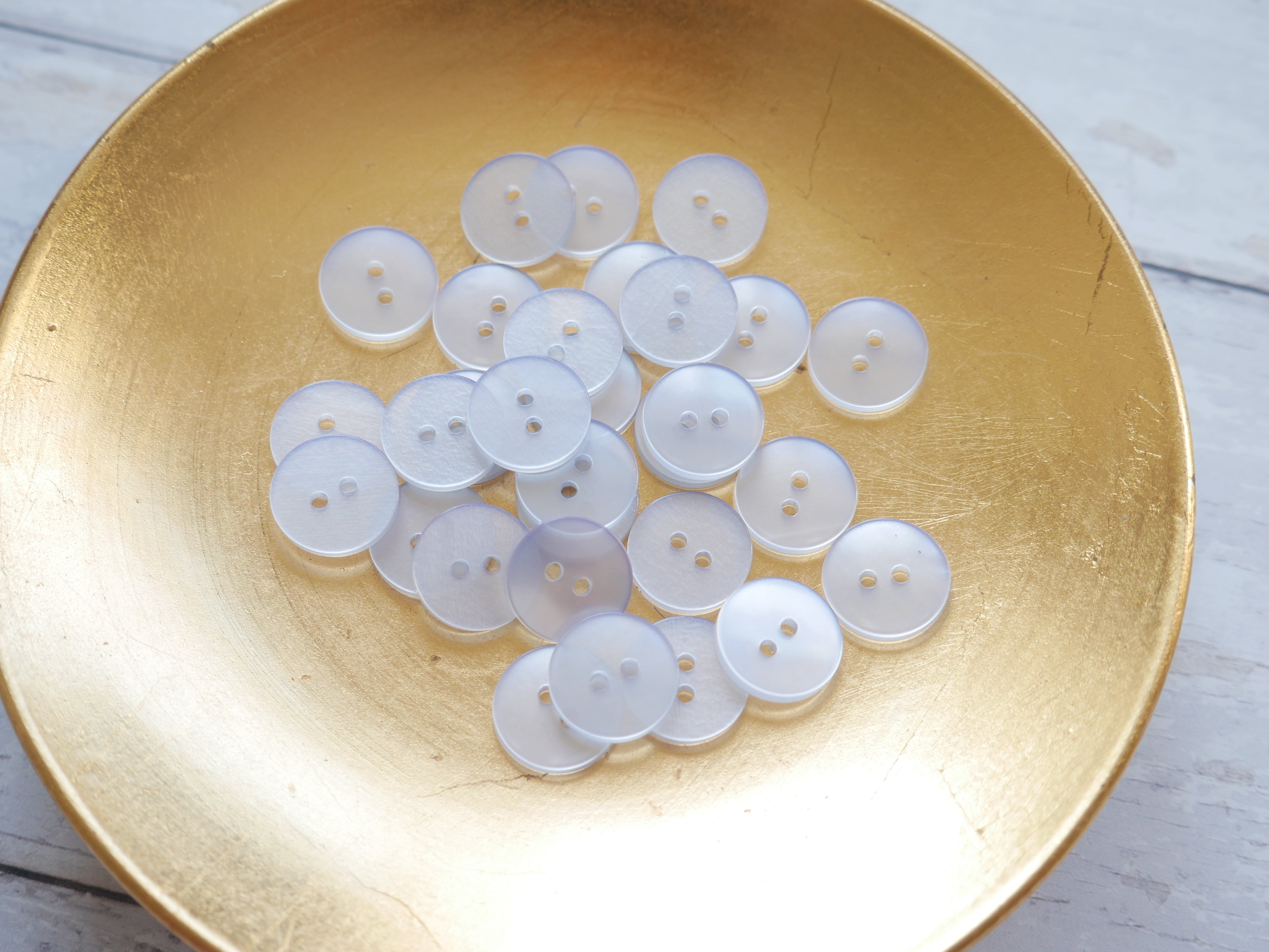 2-Hole 15mm Button in Pale Blue-Button-Flying Bobbins Haberdashery