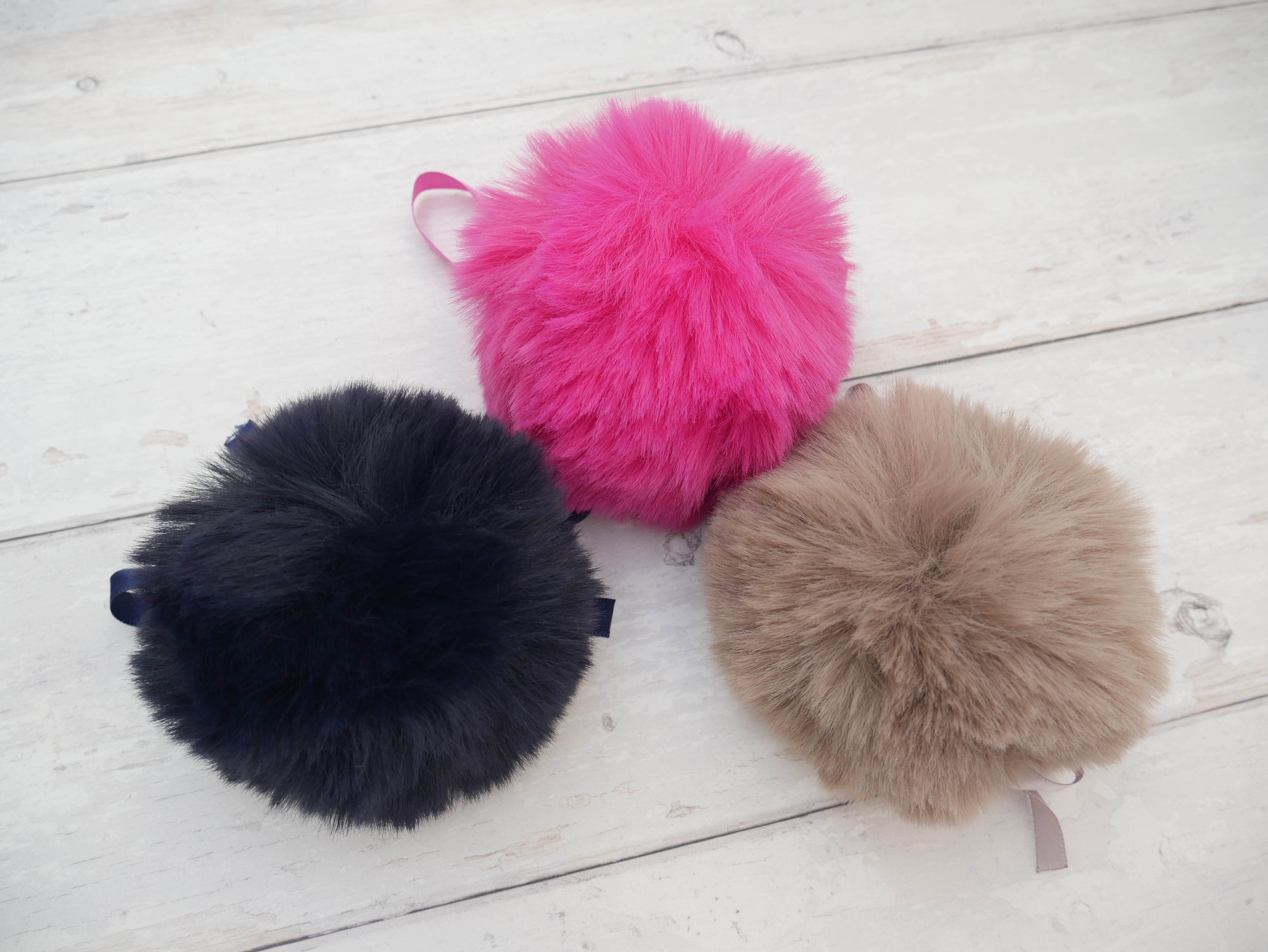 Fur Pom Pom, Blush-Flying Bobbins Haberdashery