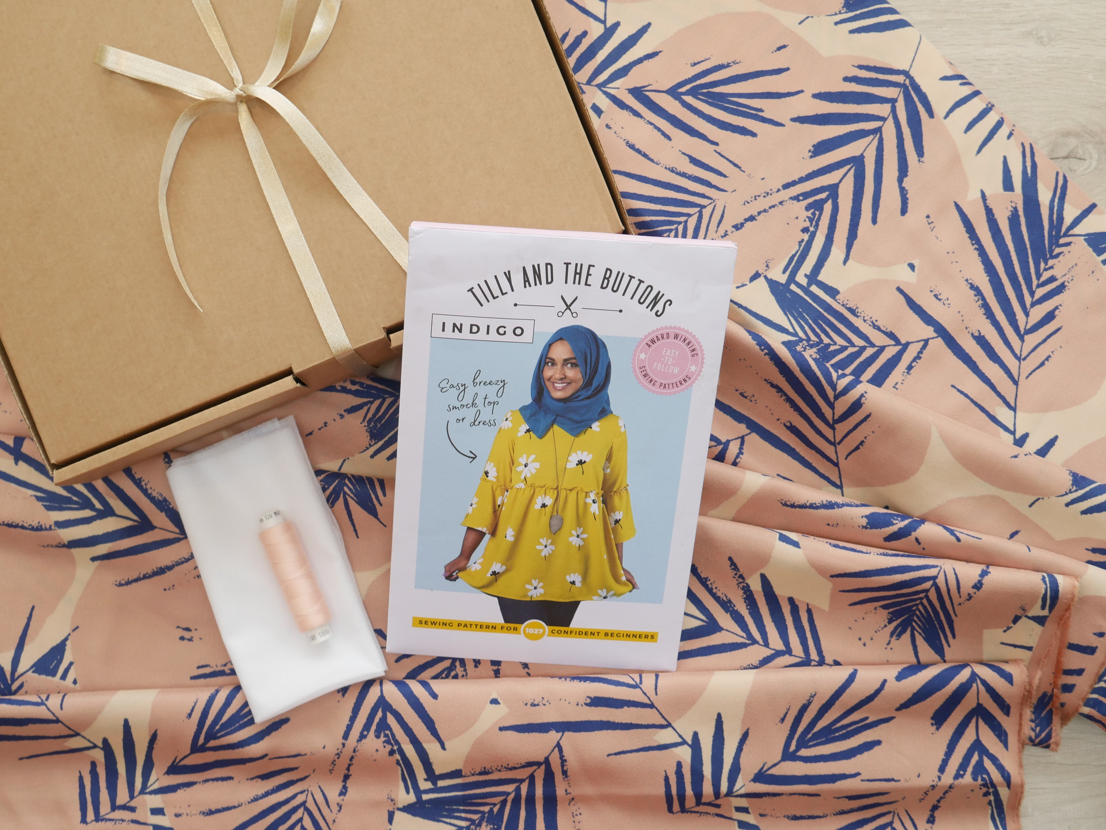 Indigo Dress Making Kit - Canopy Cobalt-Kits-Flying Bobbins Haberdashery
