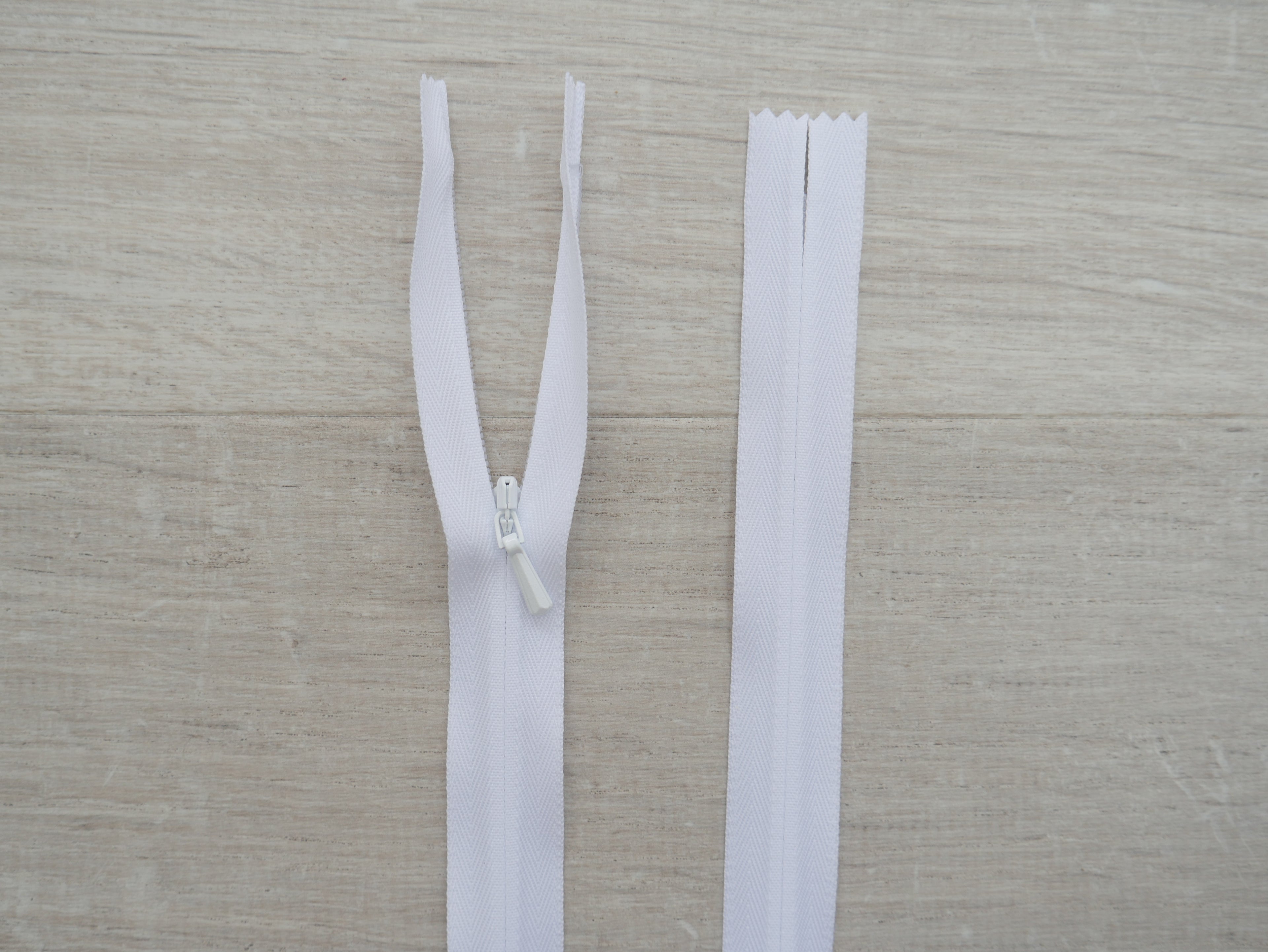 YKK Invisible Zip, Colour 501-Zips-Flying Bobbins Haberdashery