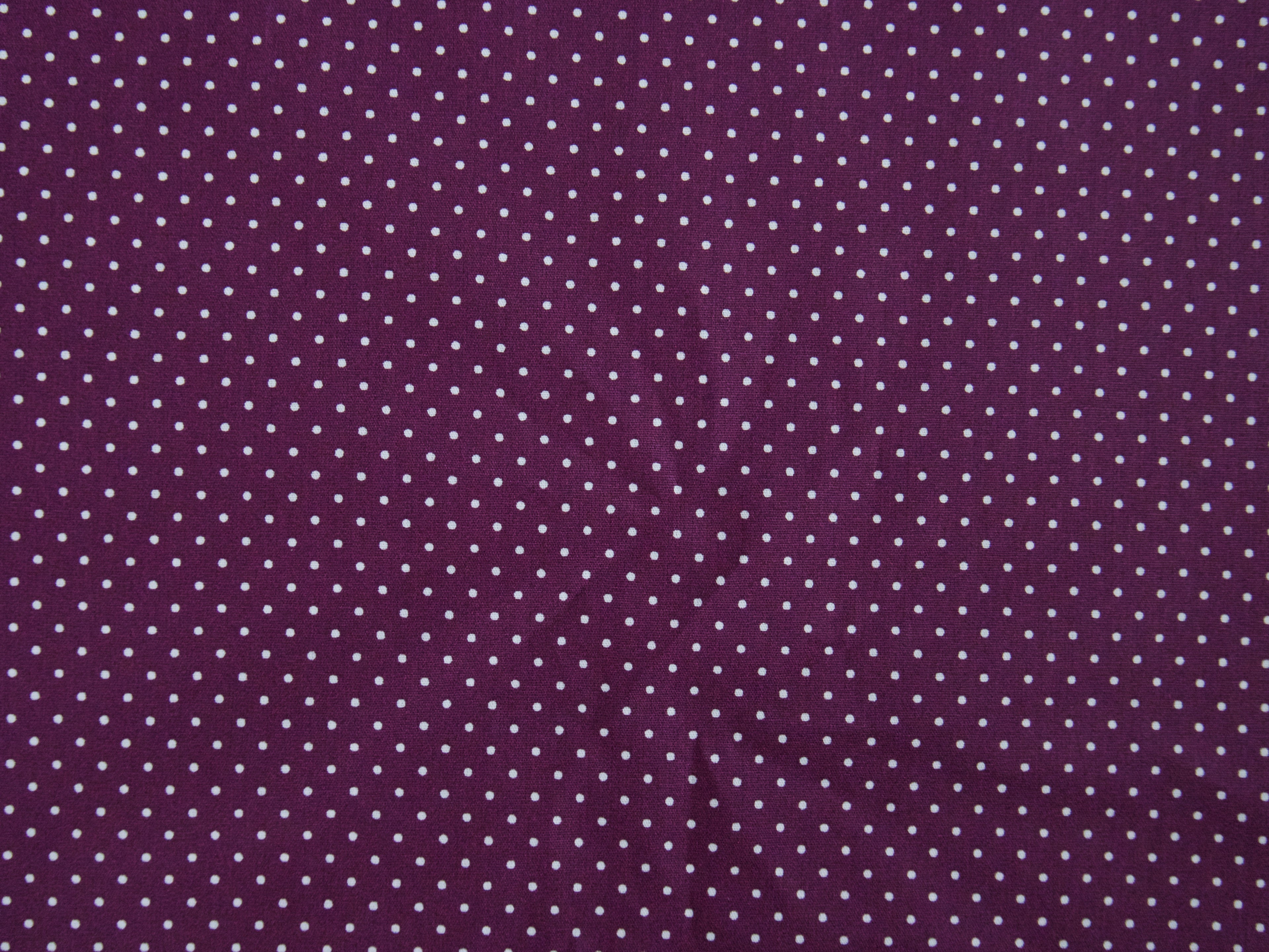 Pin-Spot Printed Cotton, Purple £8.50 p/m-Fabric-Flying Bobbins Haberdashery