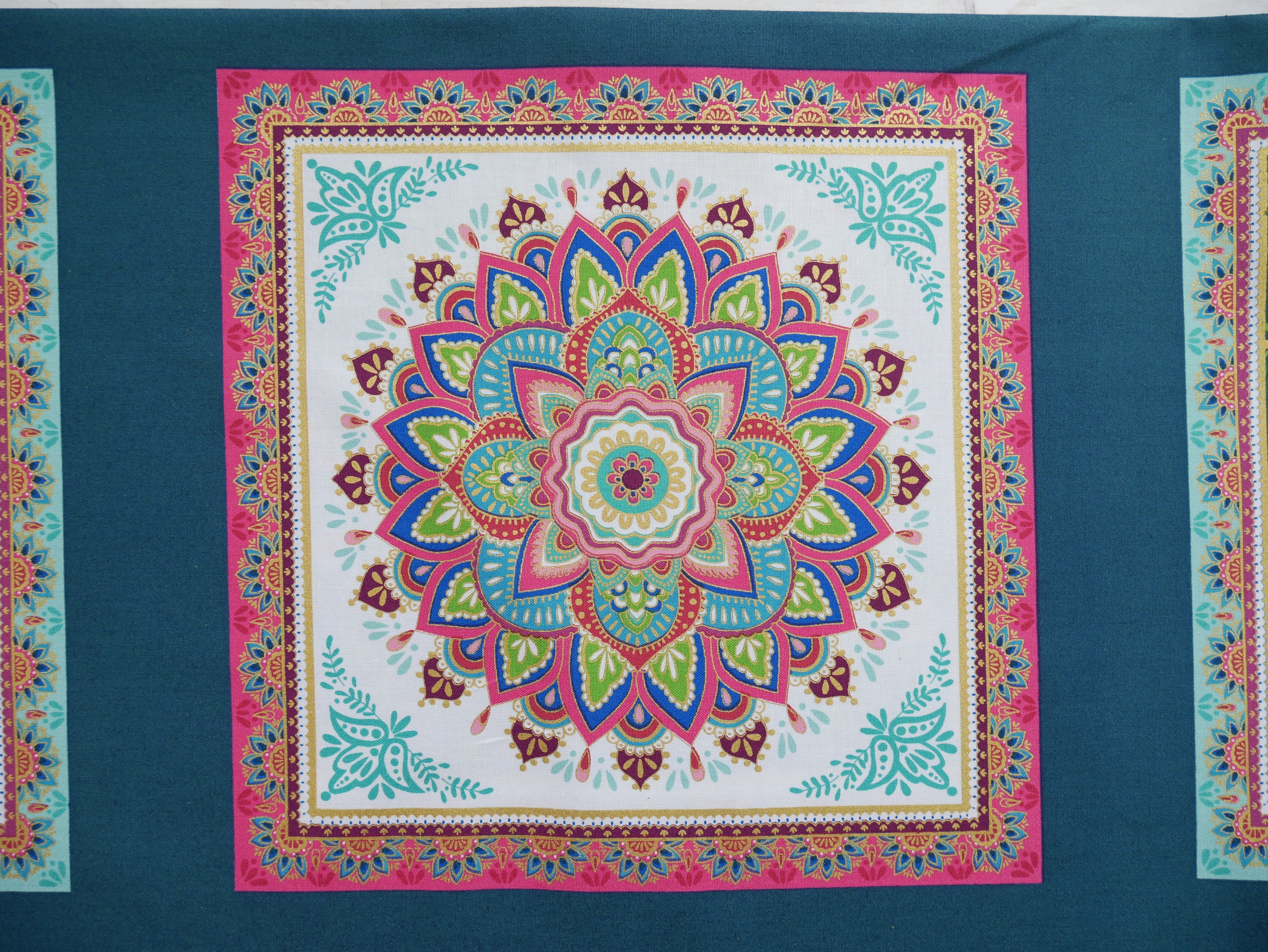 Jaipur Panel Printed Cotton Panel, £7.50-Cotton-Flying Bobbins Haberdashery