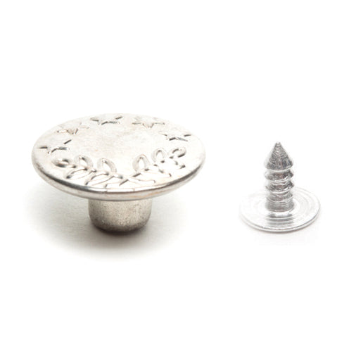 Jeans Buttons by Hemline, 16mm, Nickel-Jeans Buttons-Flying Bobbins Haberdashery