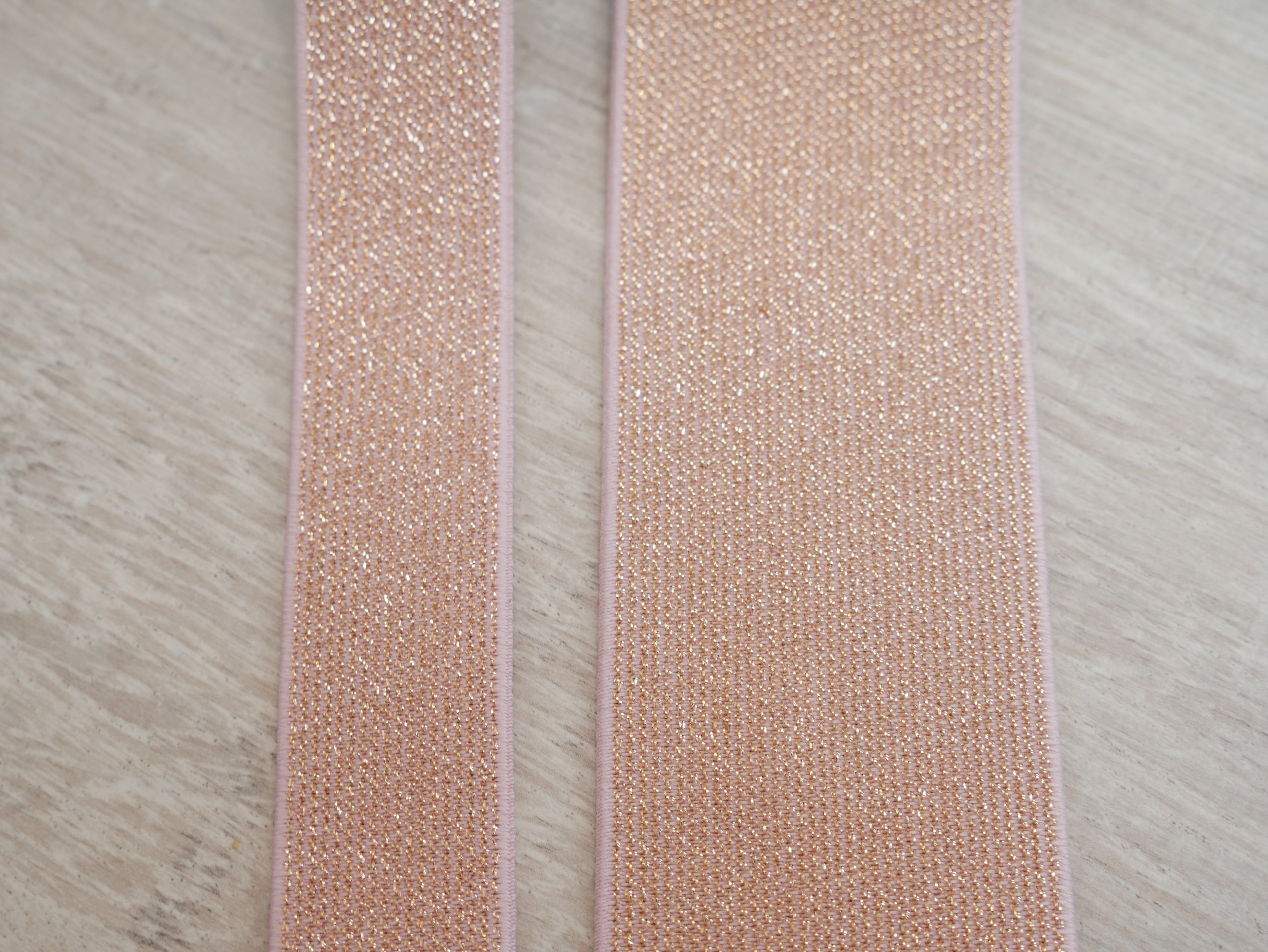 Rose Gold Waistband Elastic, 25mm-Elastic-Flying Bobbins Haberdashery